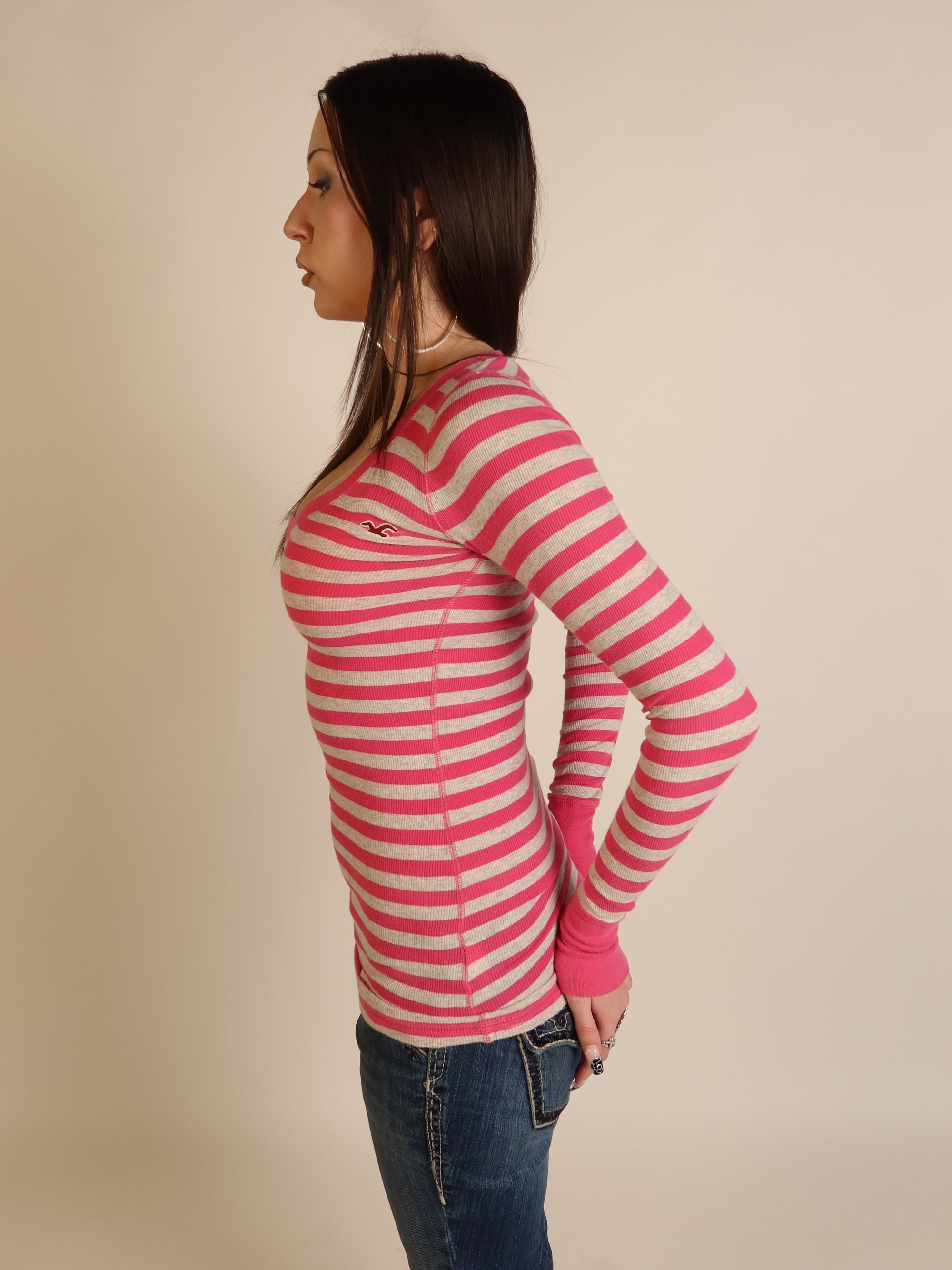 Hollister Striped Long Sleeve S