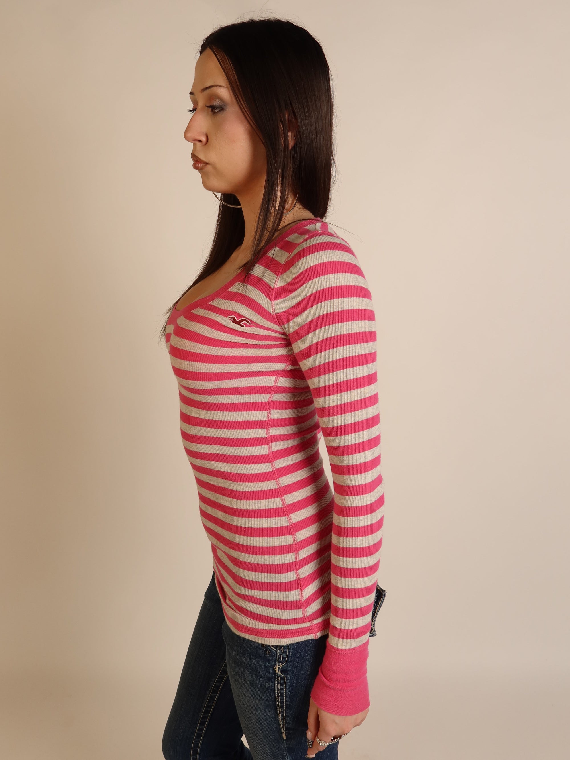 Hollister Striped Long Sleeve S