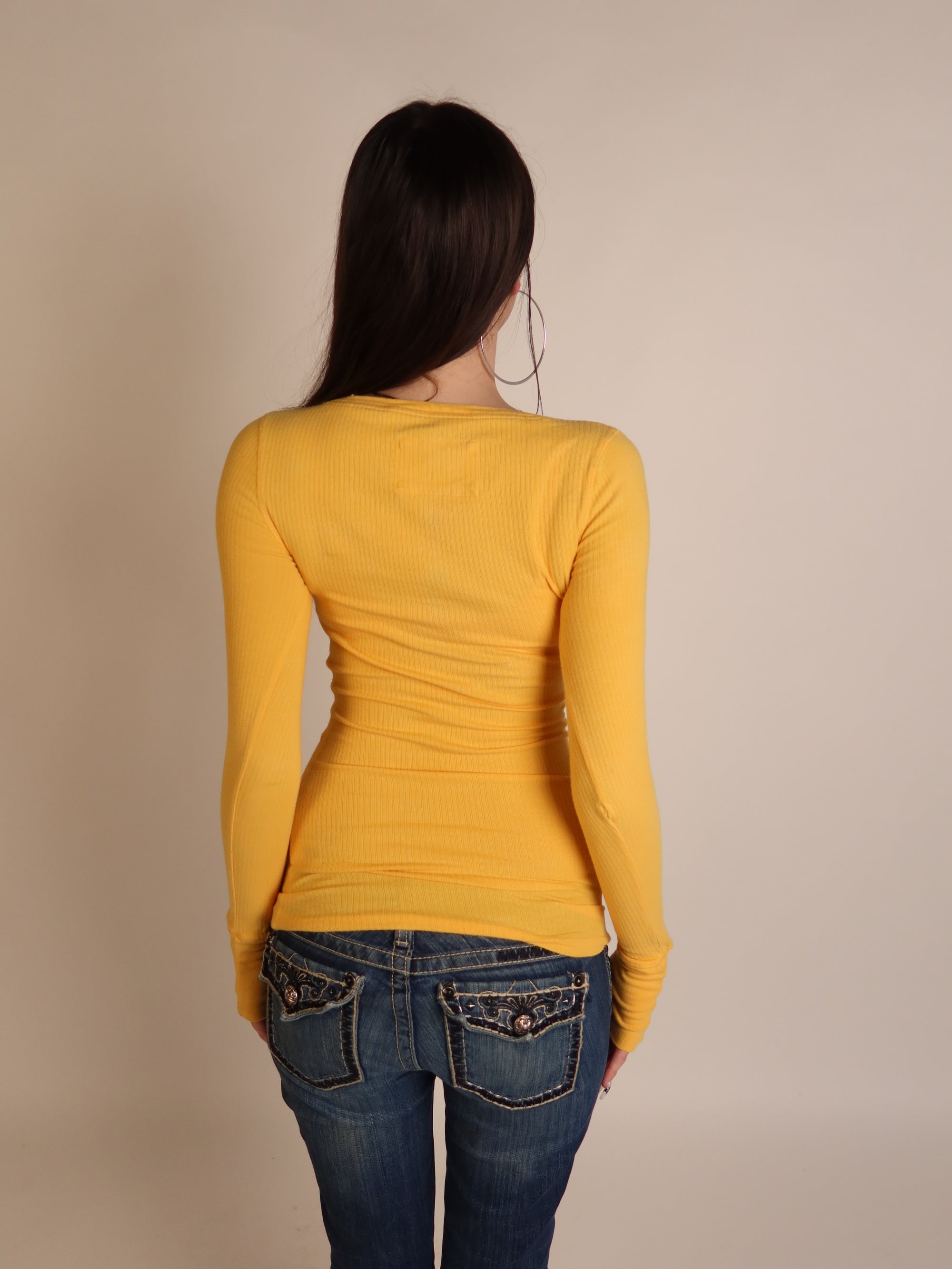 Aeropostale Yellow Long Sleeve XS/S