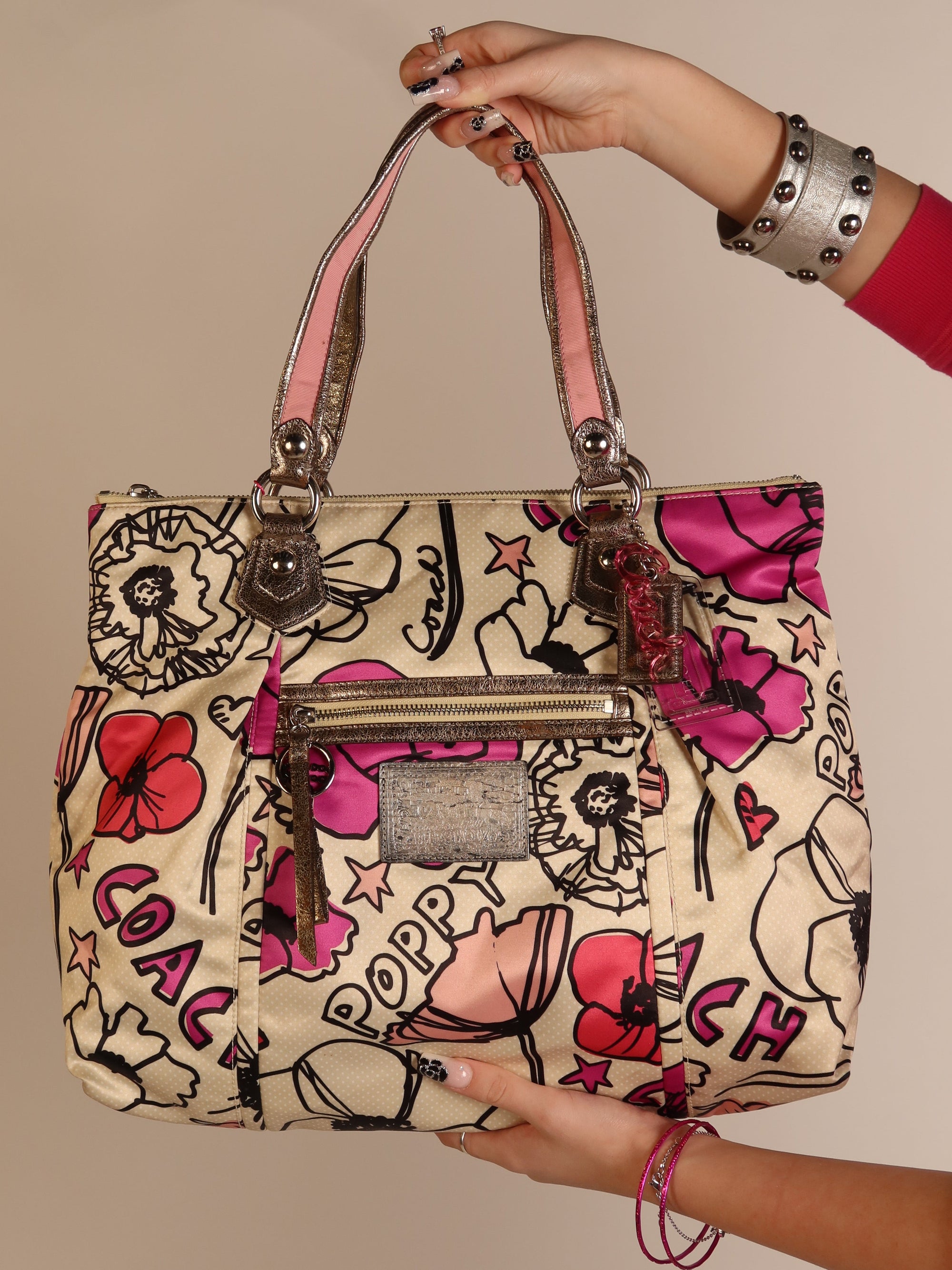 Coach Poppy Floral Print Tote Bag