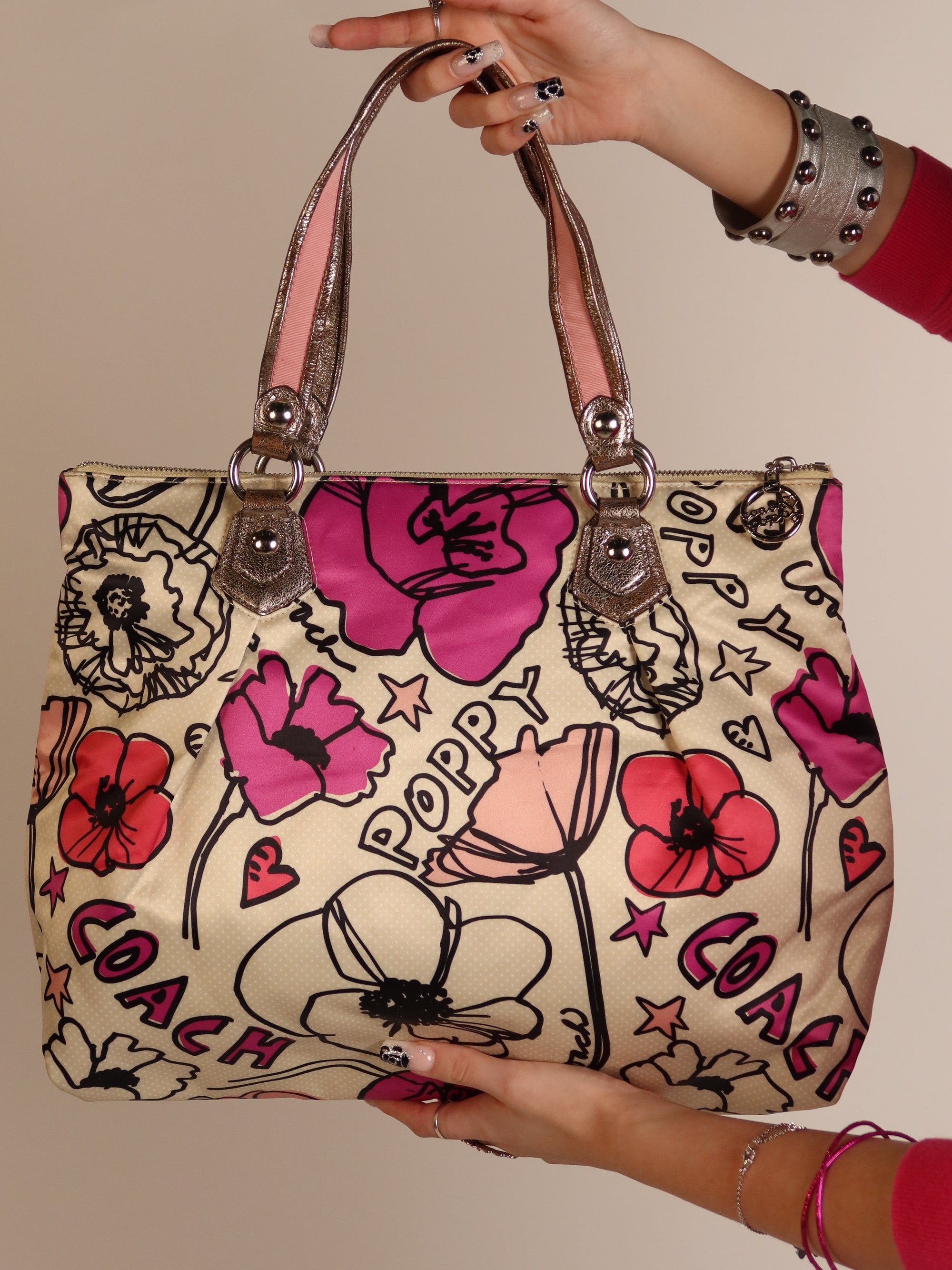 Coach Poppy Floral Print Tote Bag