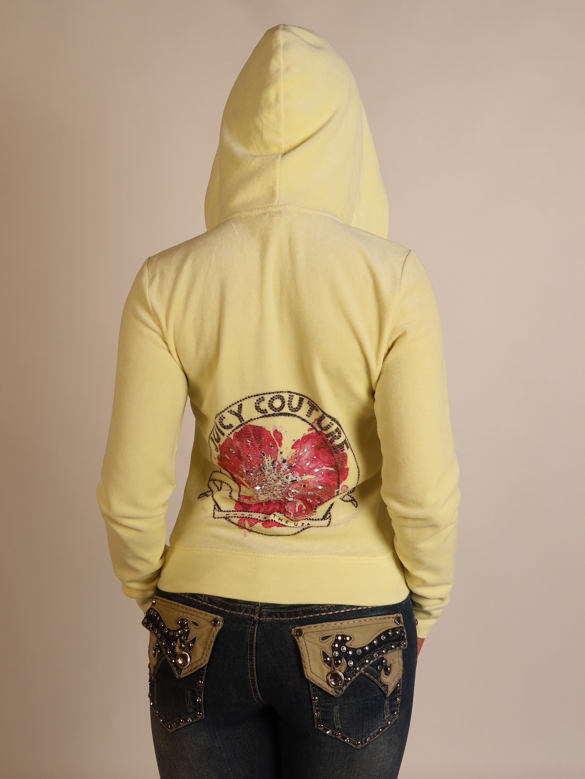 Juicy Couture Yellow Velour Hoodie