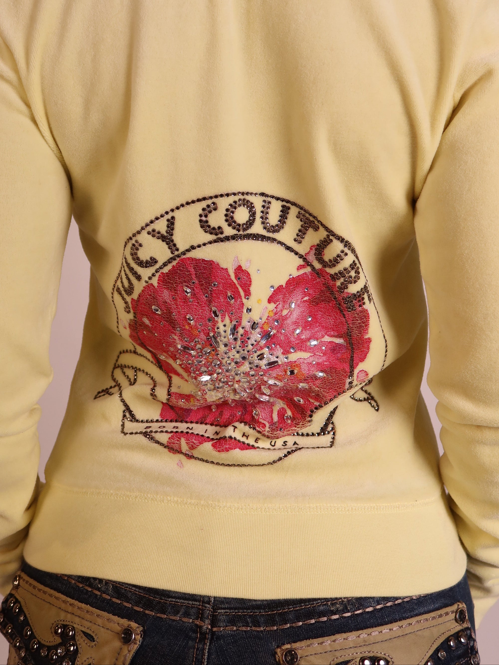 Juicy Couture Yellow Velour Hoodie