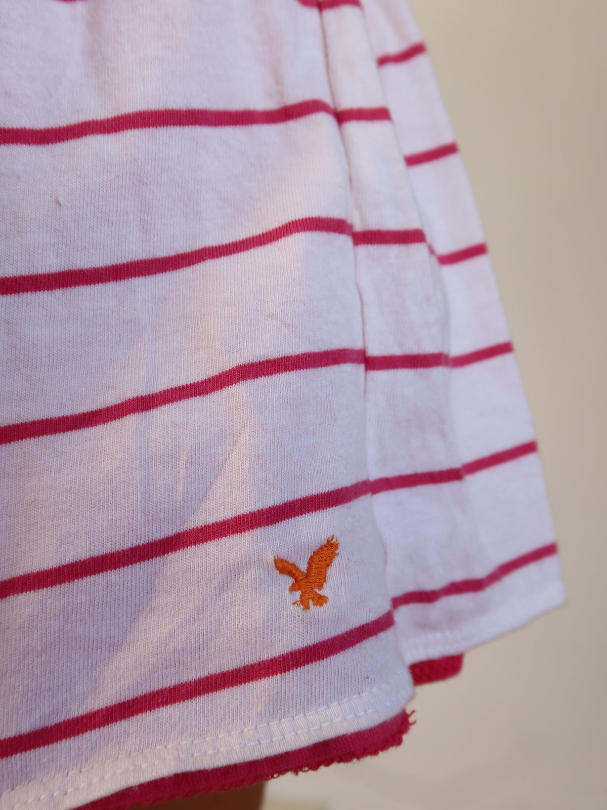 American Eagle Pink Striped Mini Skirt S/M