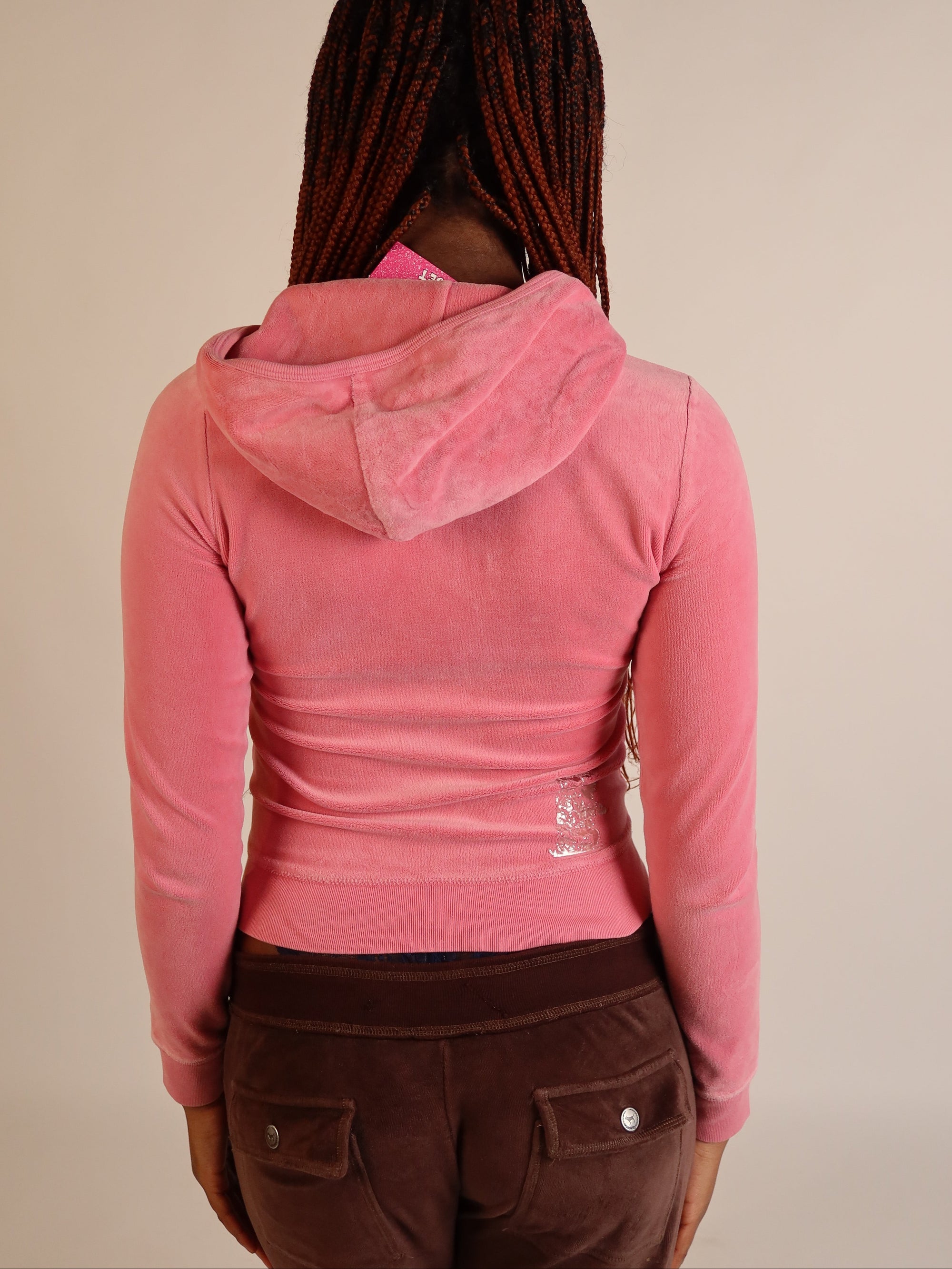 Juicy Couture Pink Velour Zip Hoodie XS/S