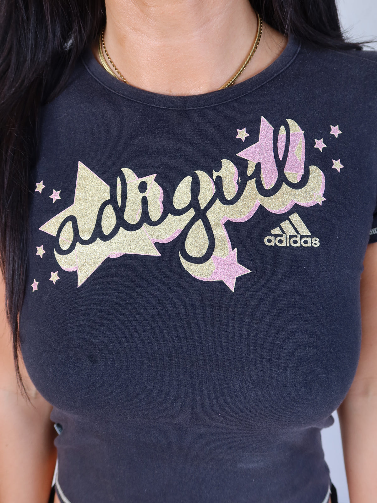 Adidas Adigirl Glitter Baby Tee XS