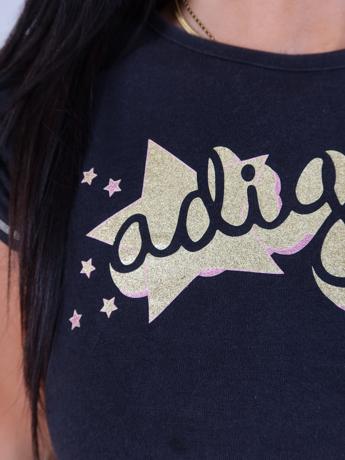 Adidas Adigirl Glitter Baby Tee XS