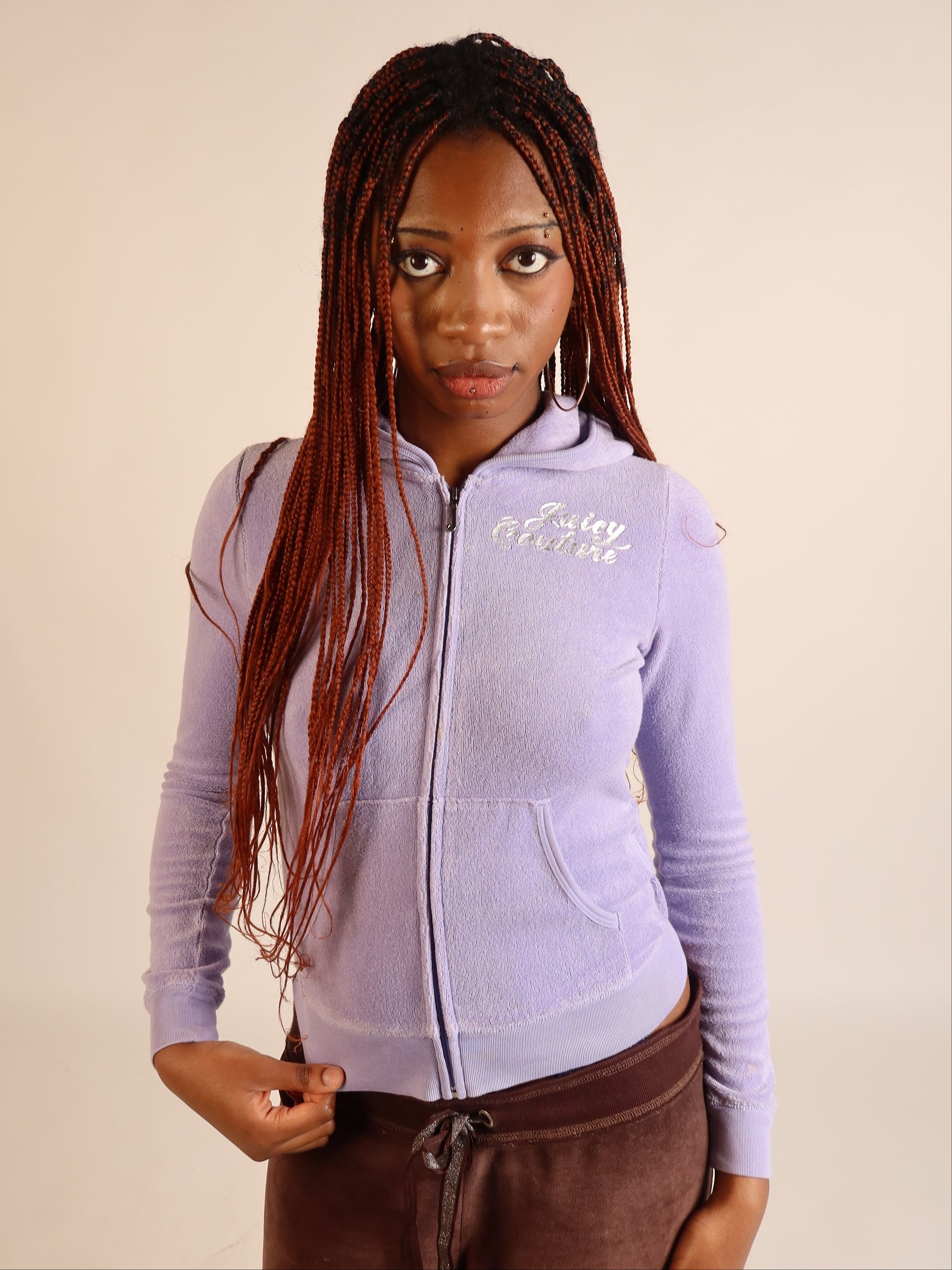 Juicy Lilac Terry Towel Hoodie S/M