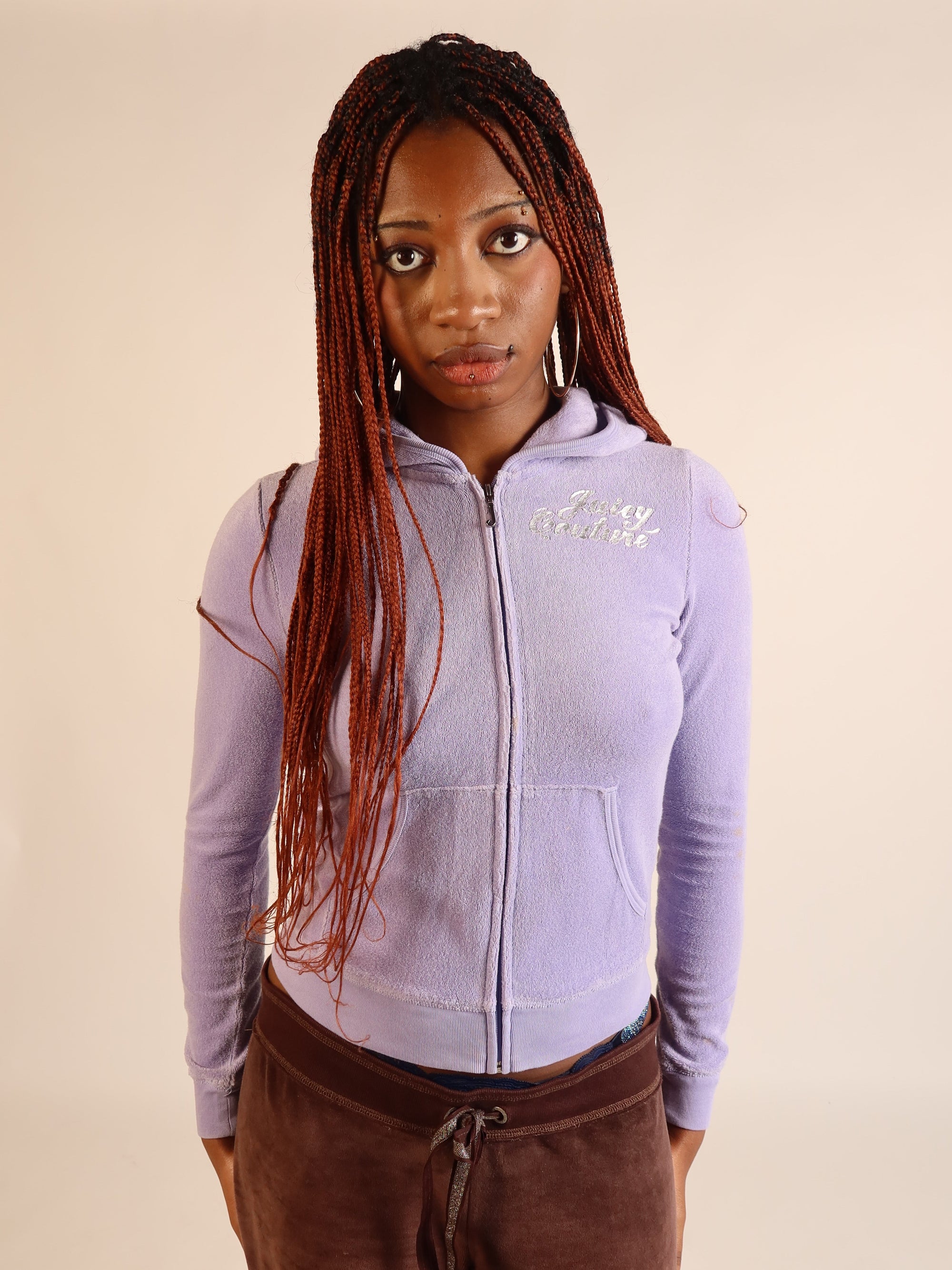 Juicy Lilac Terry Towel Hoodie S/M