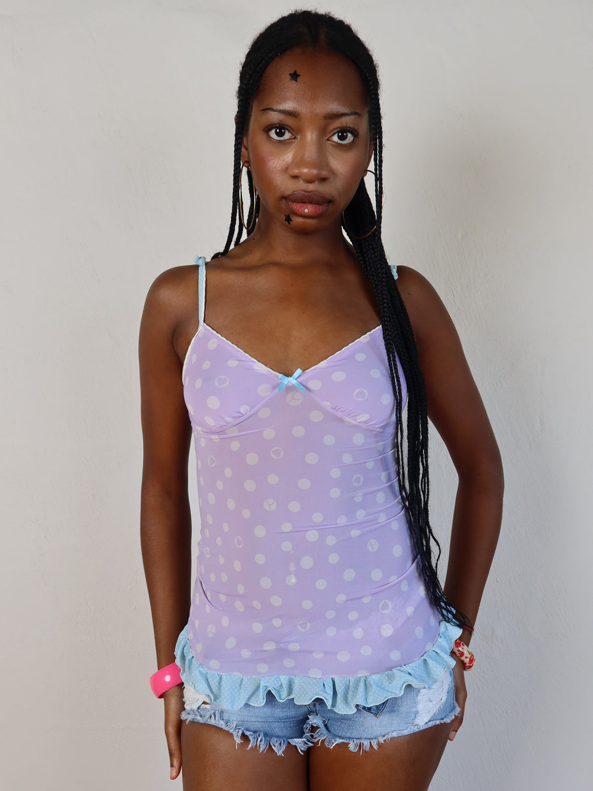 Lilac Polka Dot Babydoll Cami S/M