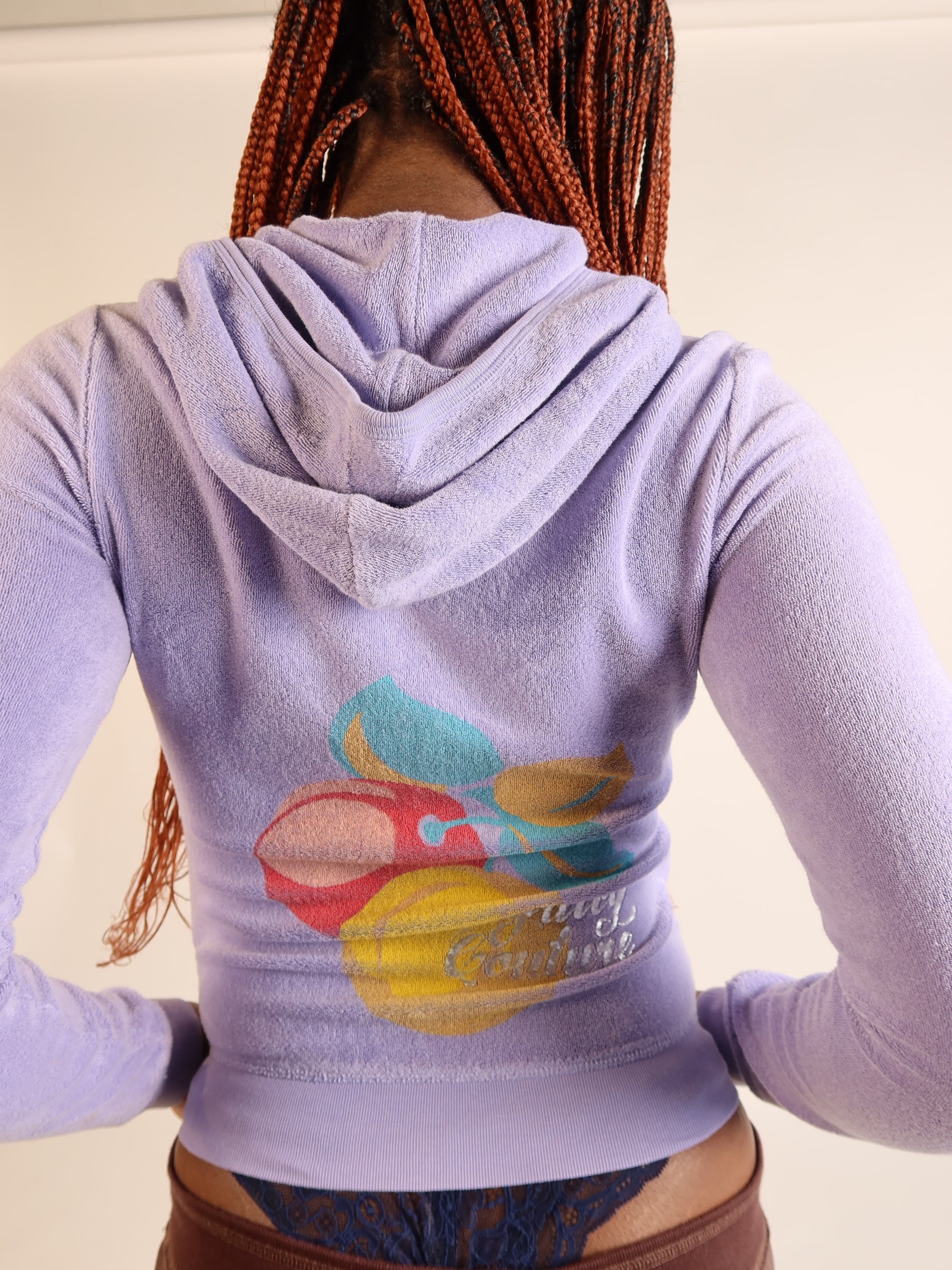 Juicy Lilac Terry Towel Hoodie S/M