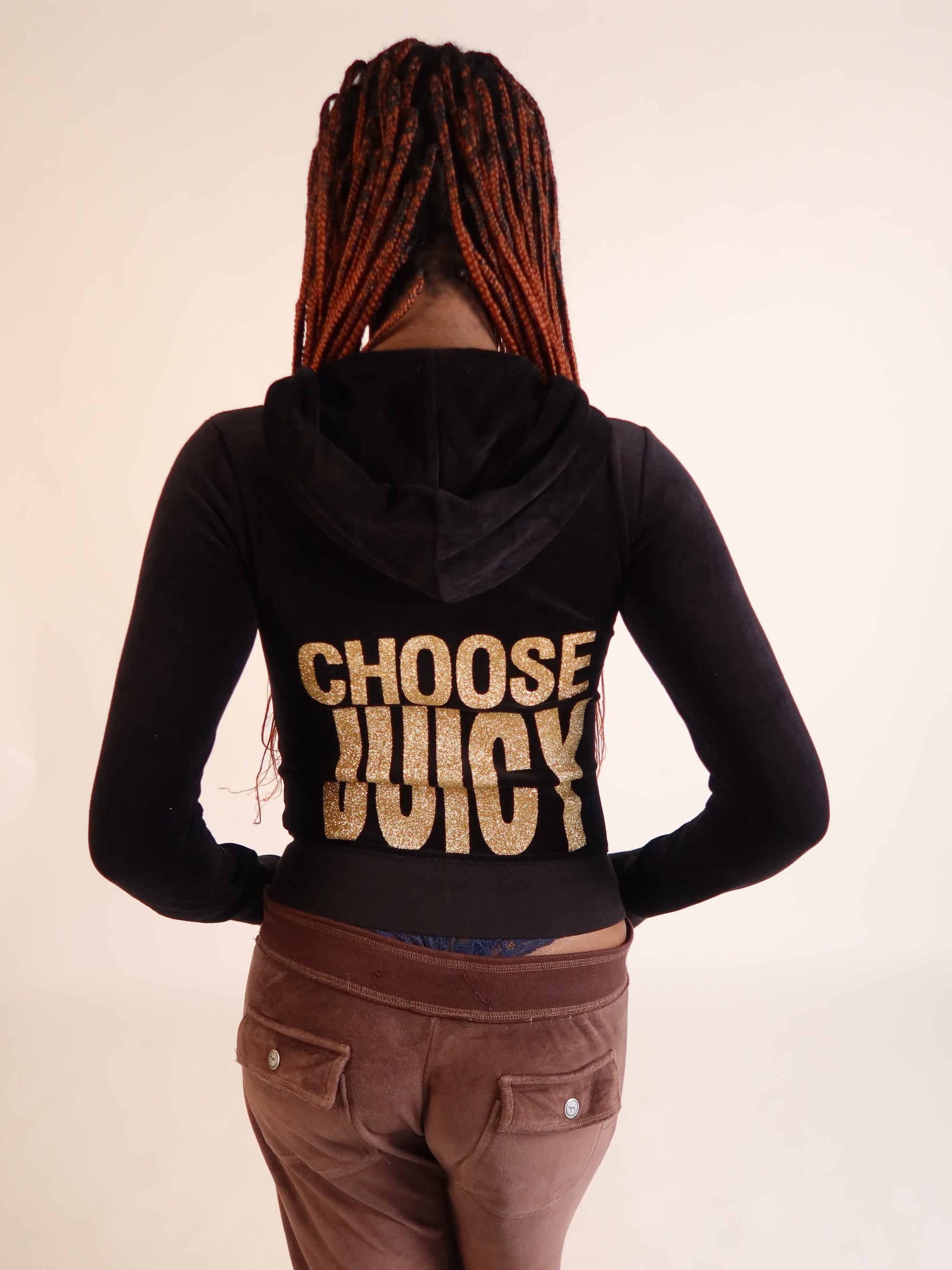 Choose Juicy Velour Hoodie S/M