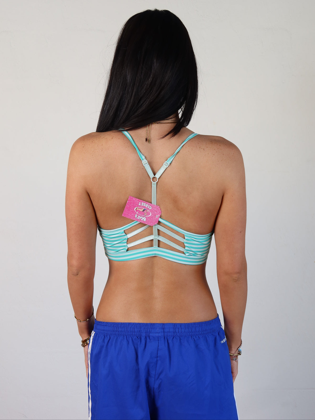 Striped Sporty Crop Top XS