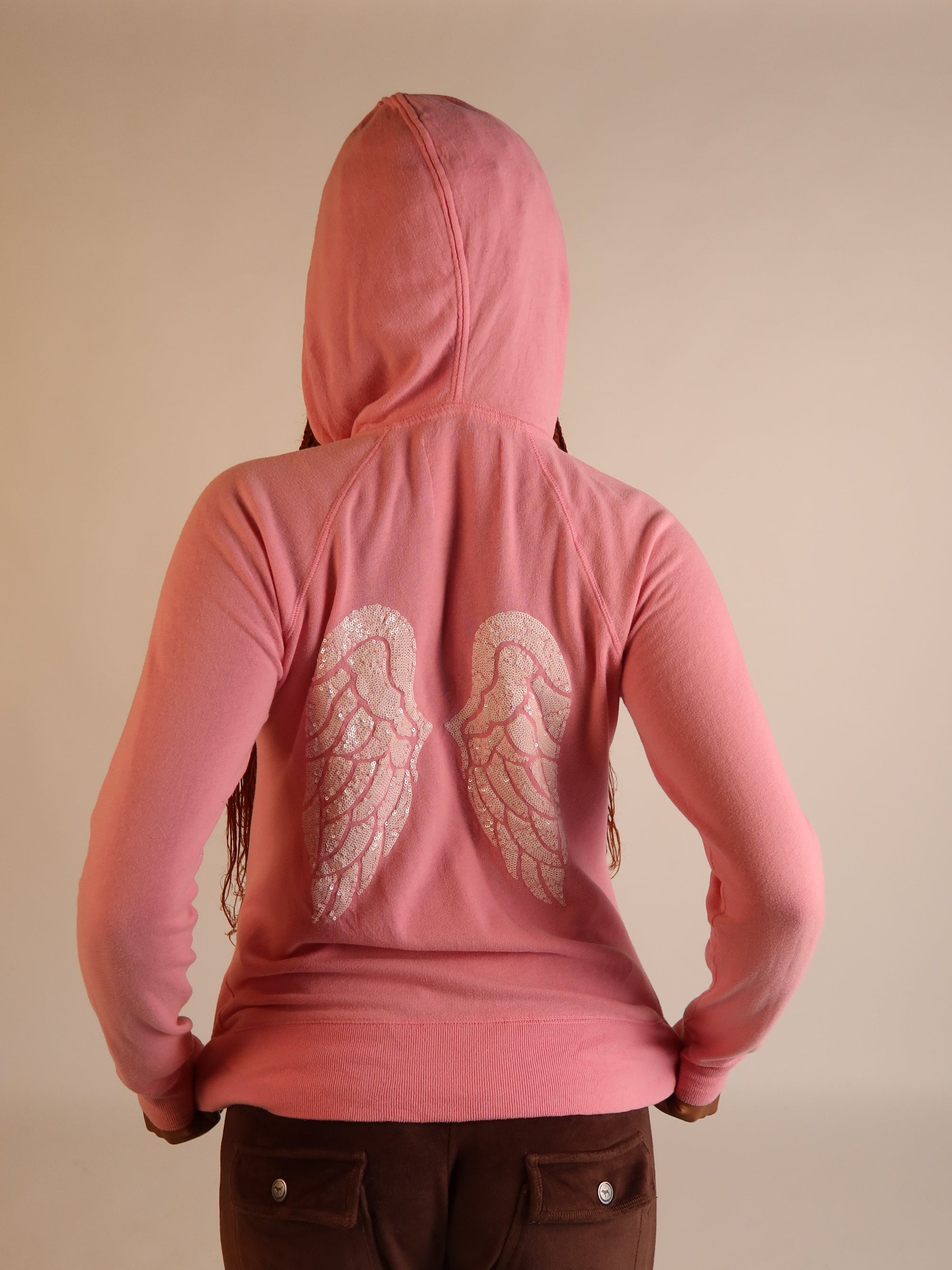 VS Pink Sequin Angel Wings Hoodie S/M