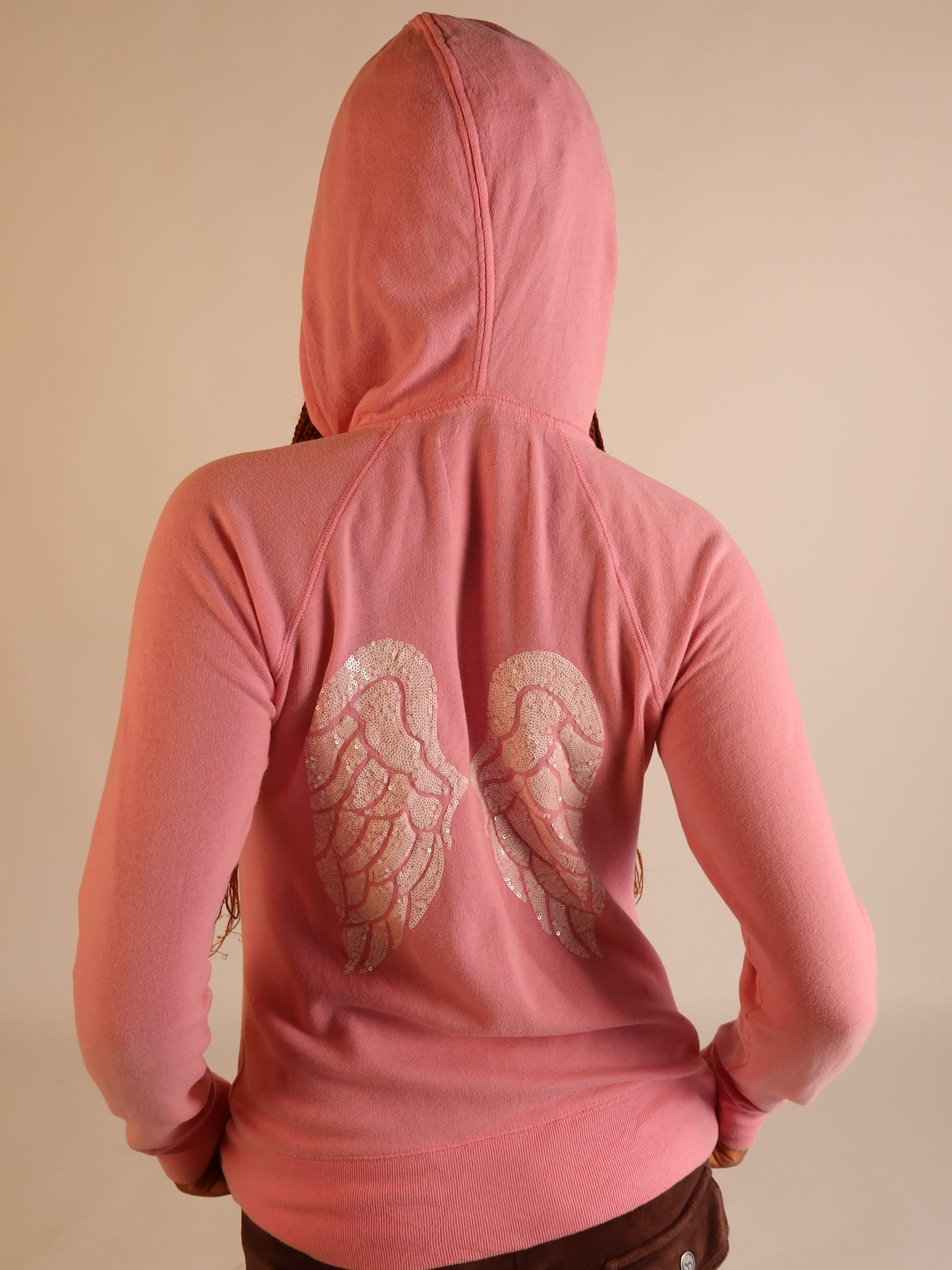 VS Pink Sequin Angel Wings Hoodie S/M