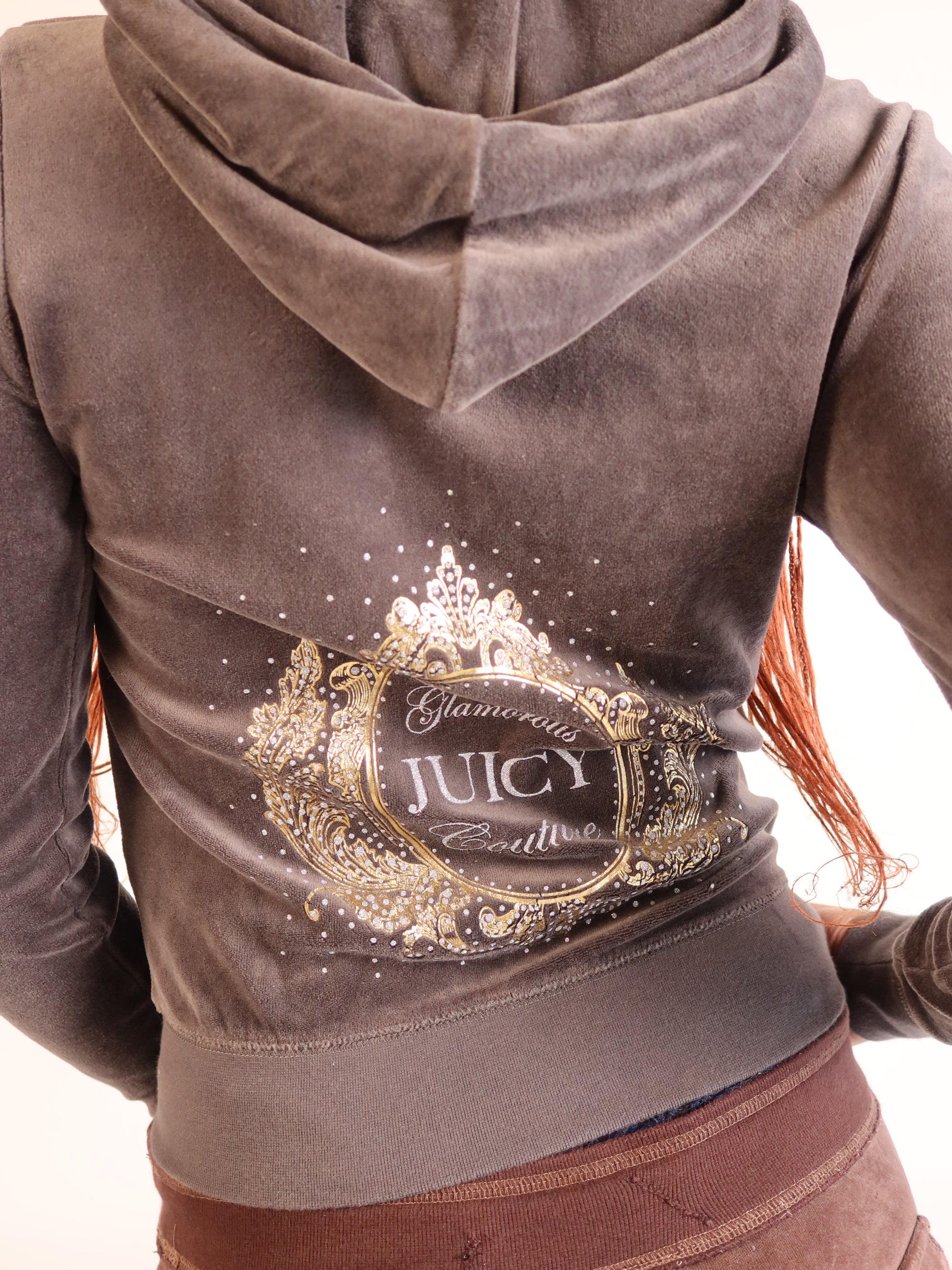 Juicy Couture Grey Velour Zip Hoodie S/M