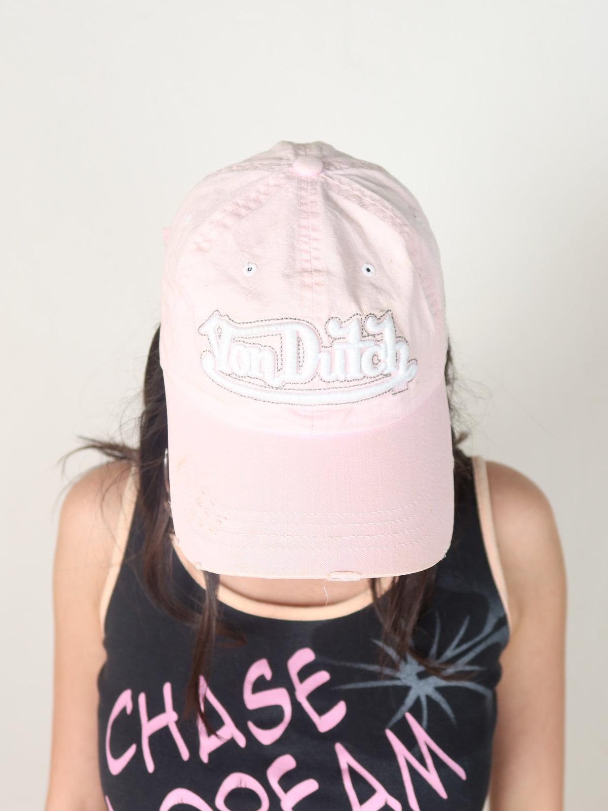 Von Dutch Pink Distressed Cap