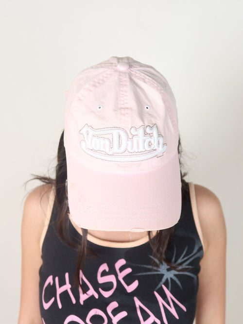 Von Dutch Pink Distressed Cap
