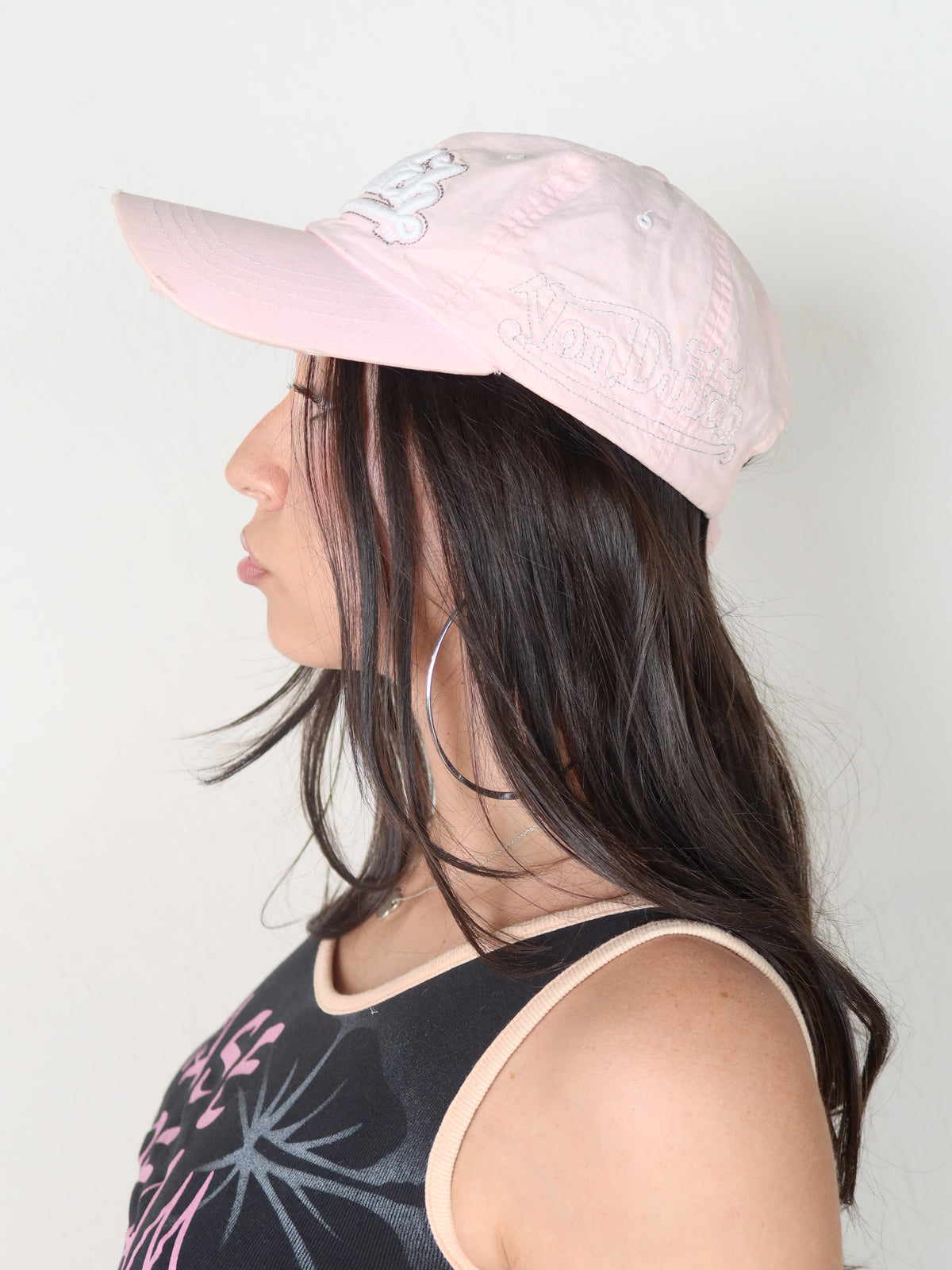Von Dutch Pink Distressed Cap