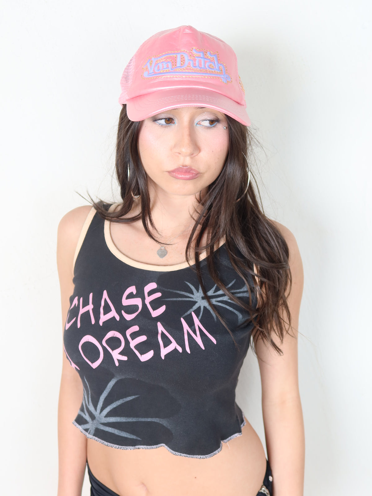 Von Dutch Pink Metallic Trucker Cap
