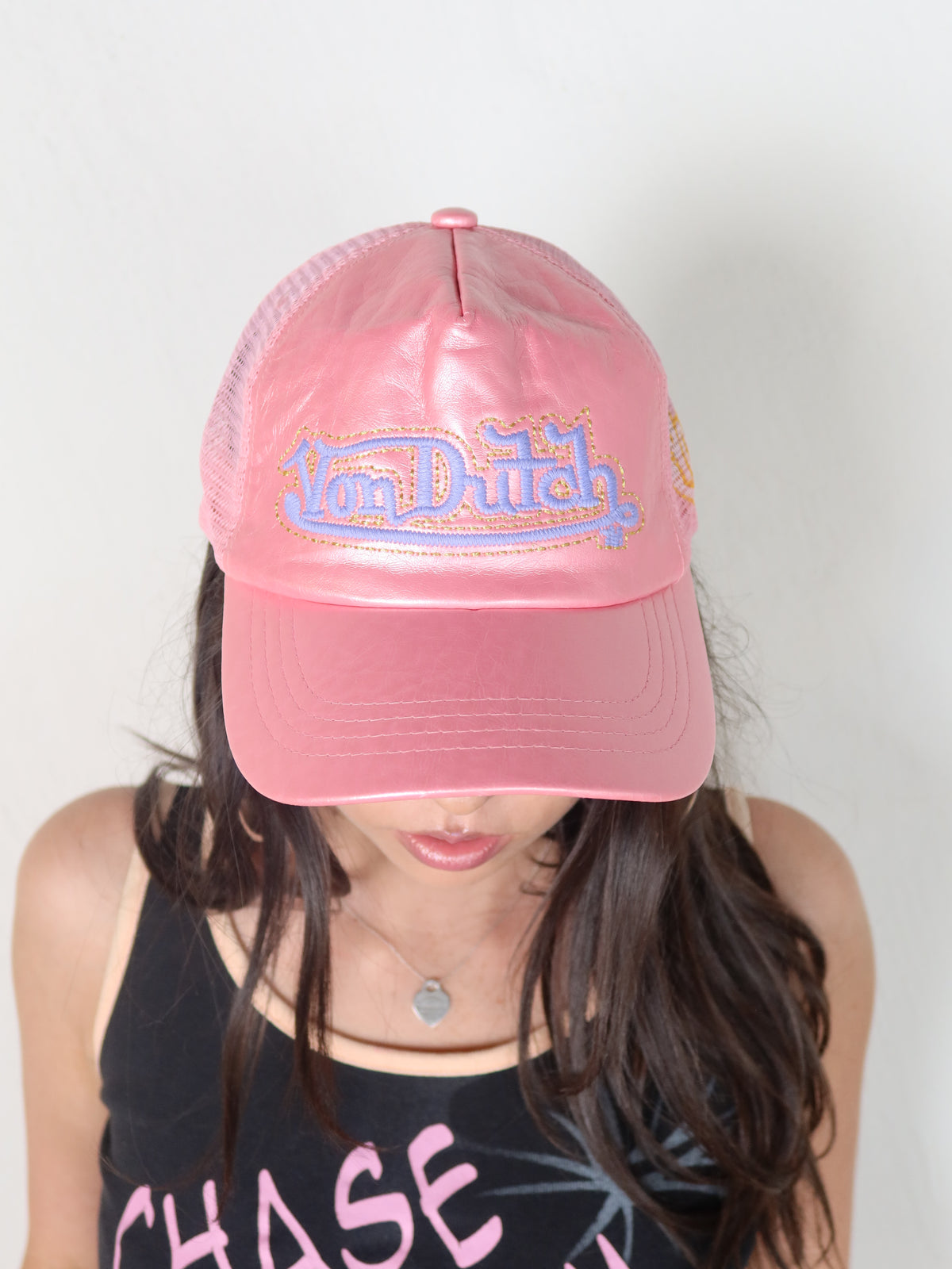 Von Dutch Pink Metallic Trucker Cap