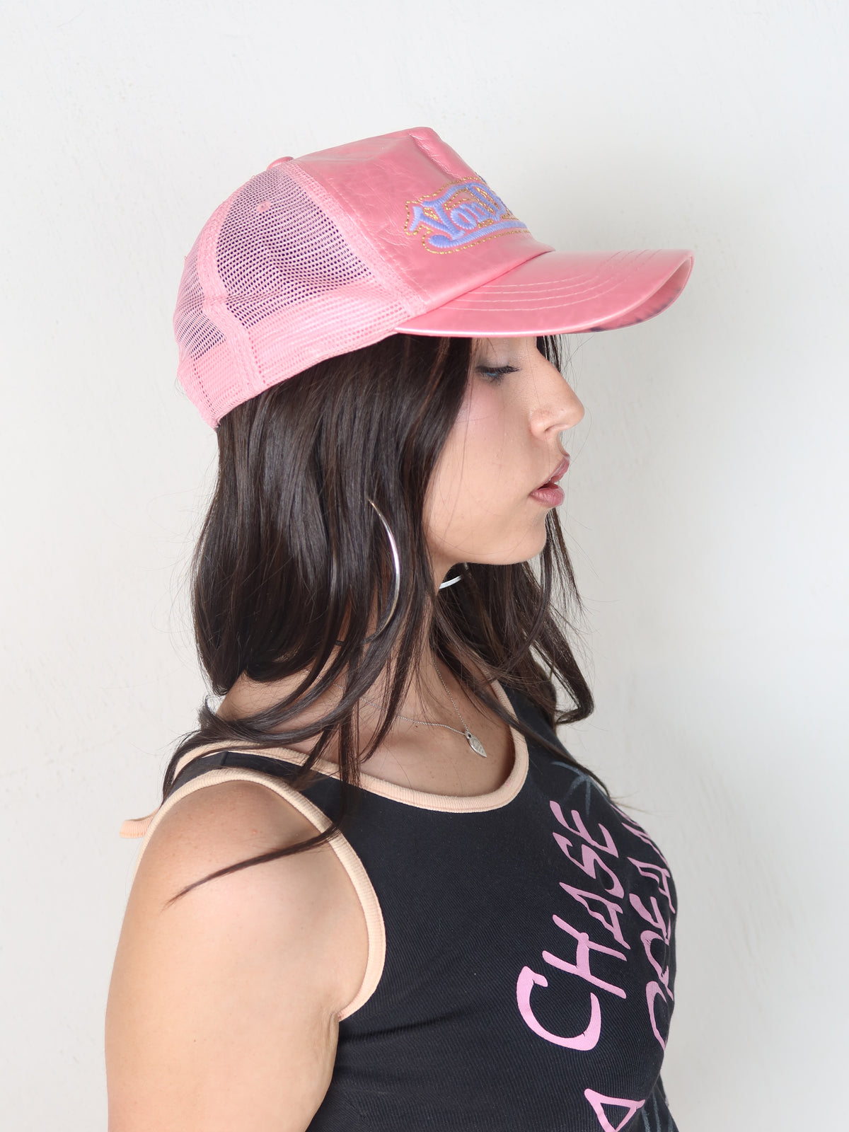 Von Dutch Pink Metallic Trucker Cap