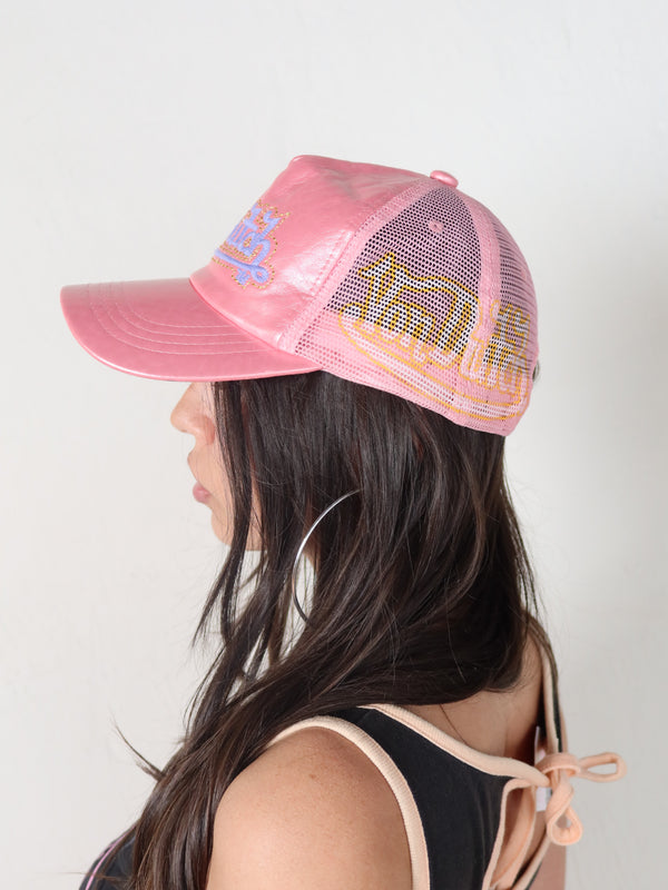 Von Dutch Pink Metallic Trucker Cap