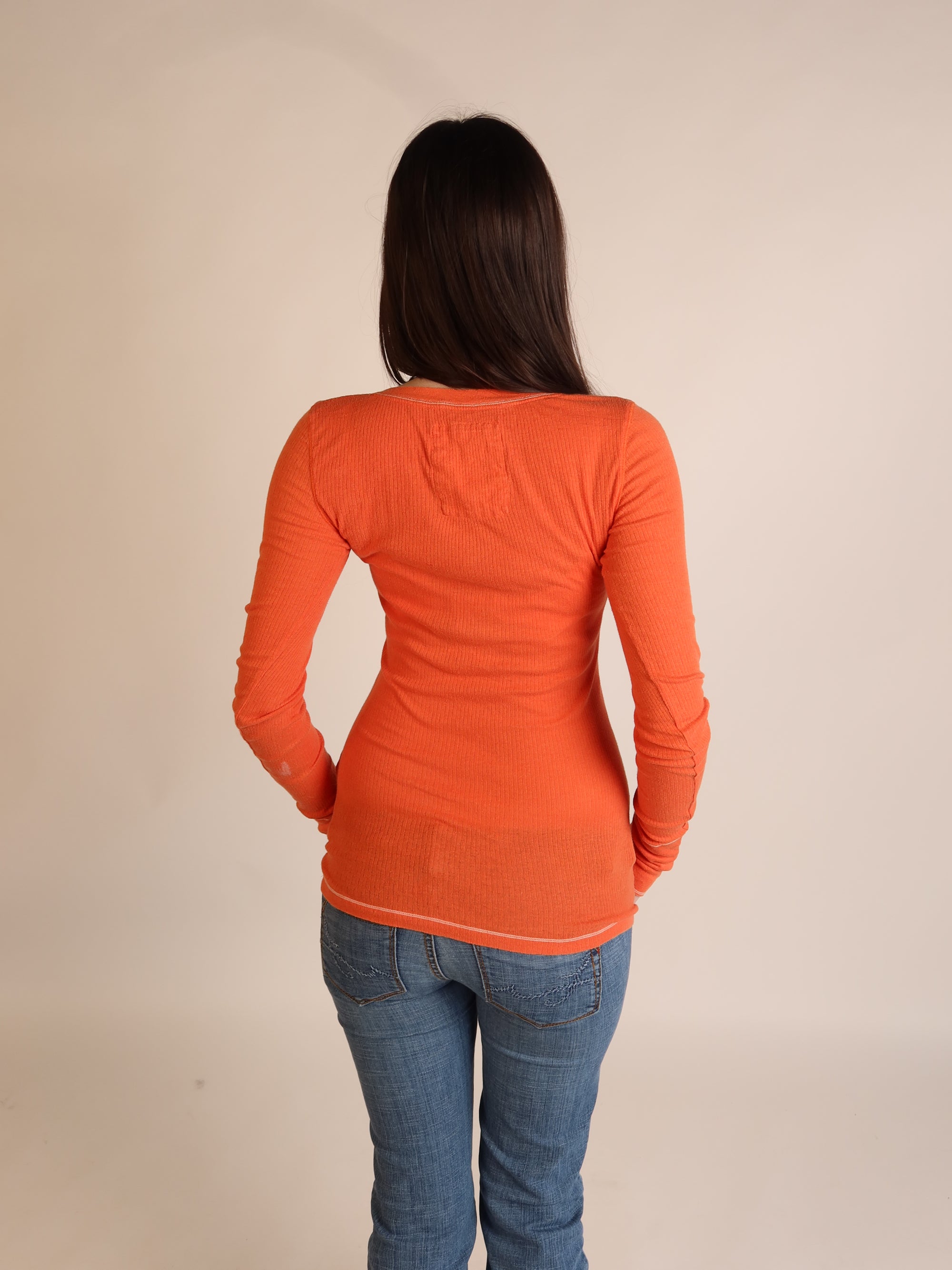 Hollister Orange Long Sleeve S