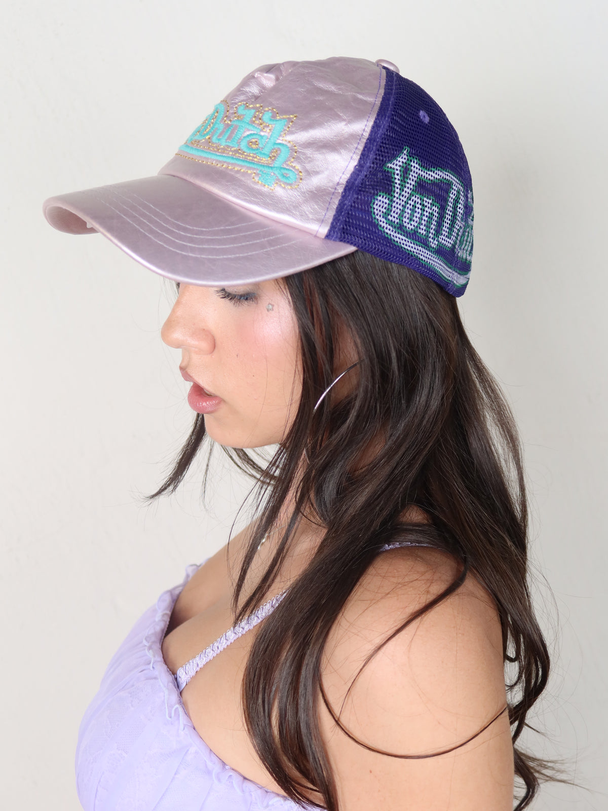 Von Dutch Lilac Metallic Trucker Cap