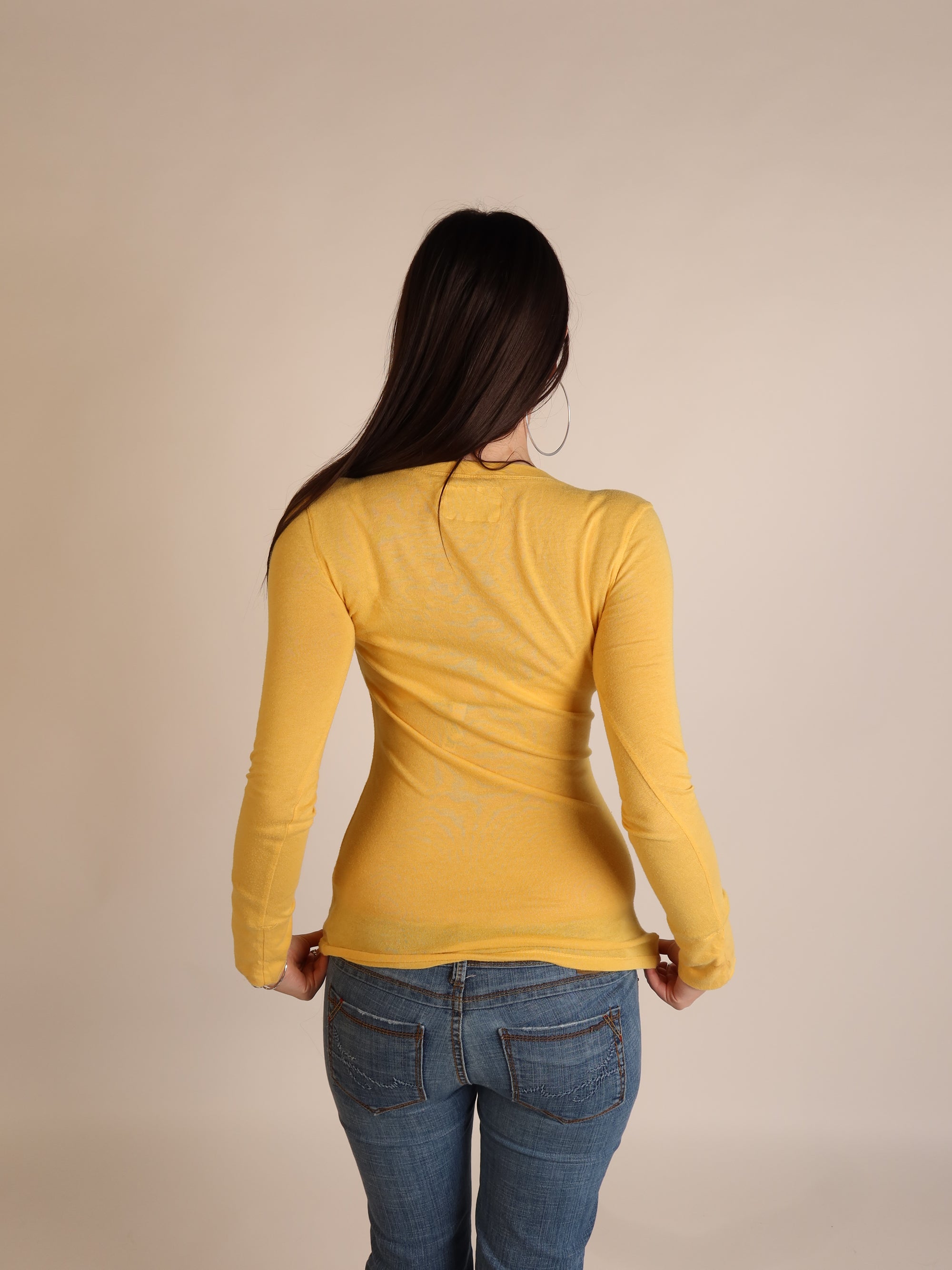 Aeropostale Yellow Long Sleeve S