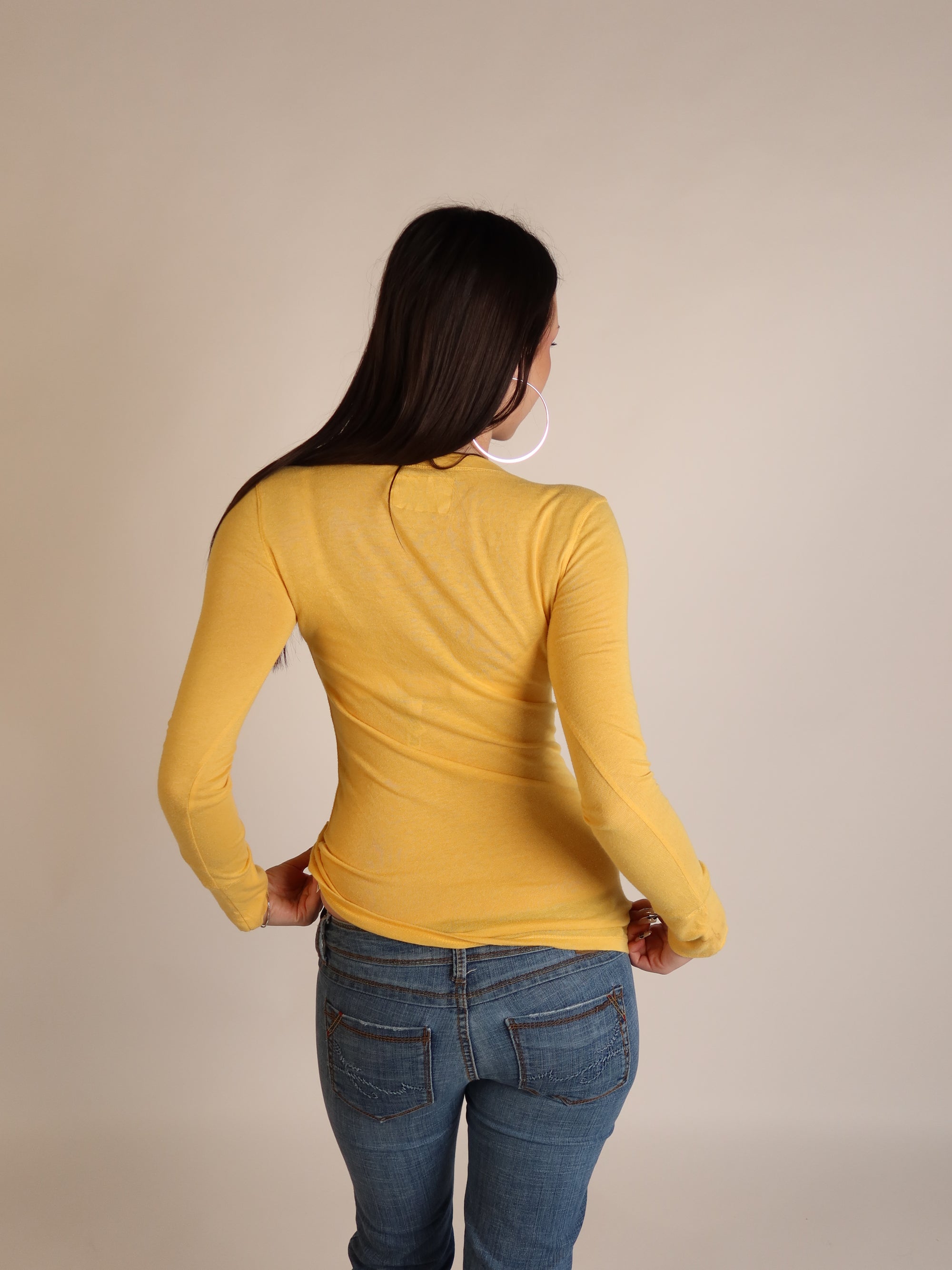 Aeropostale Yellow Long Sleeve S