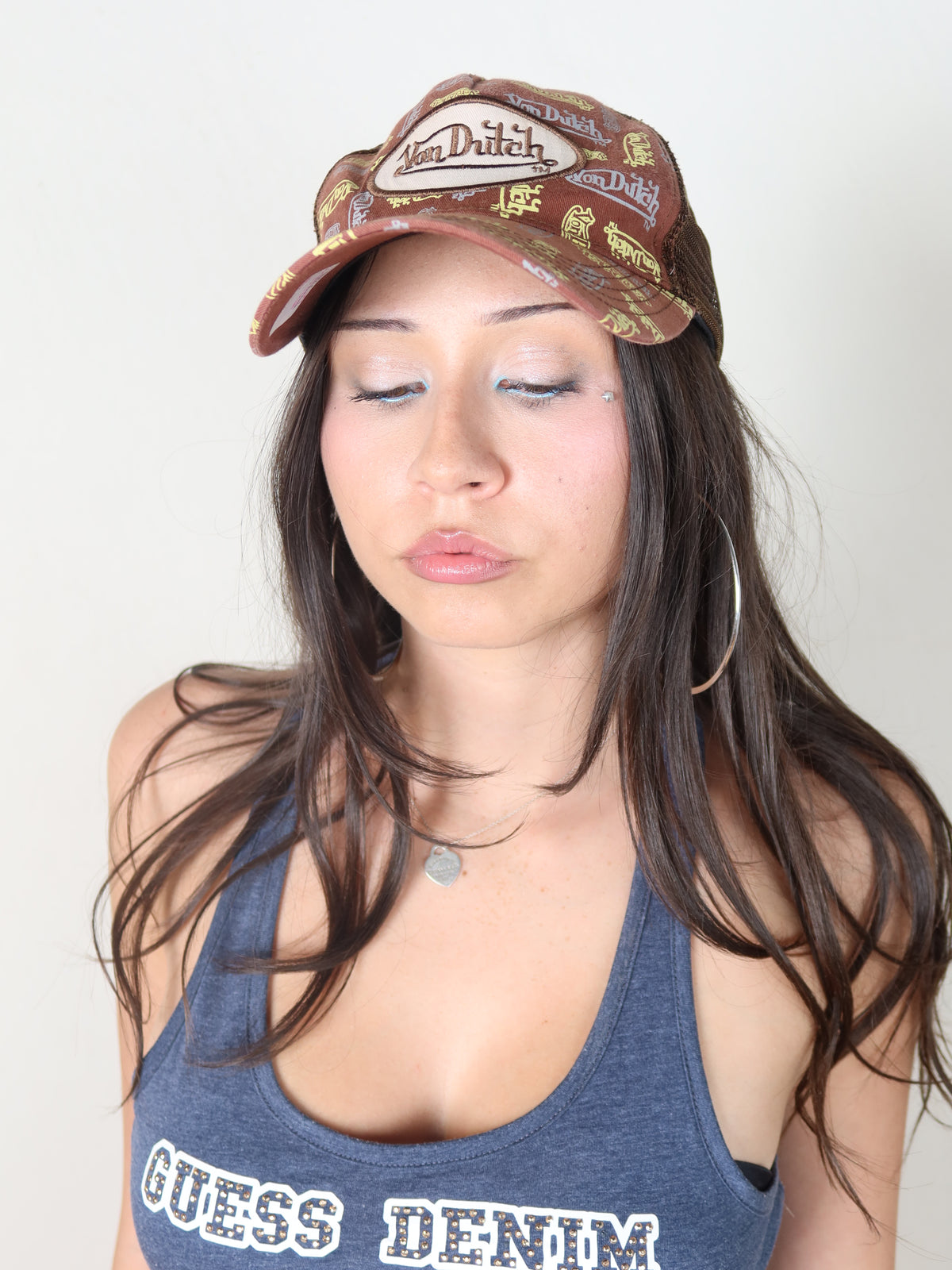 Von Dutch Brown Monogram Trucker Cap