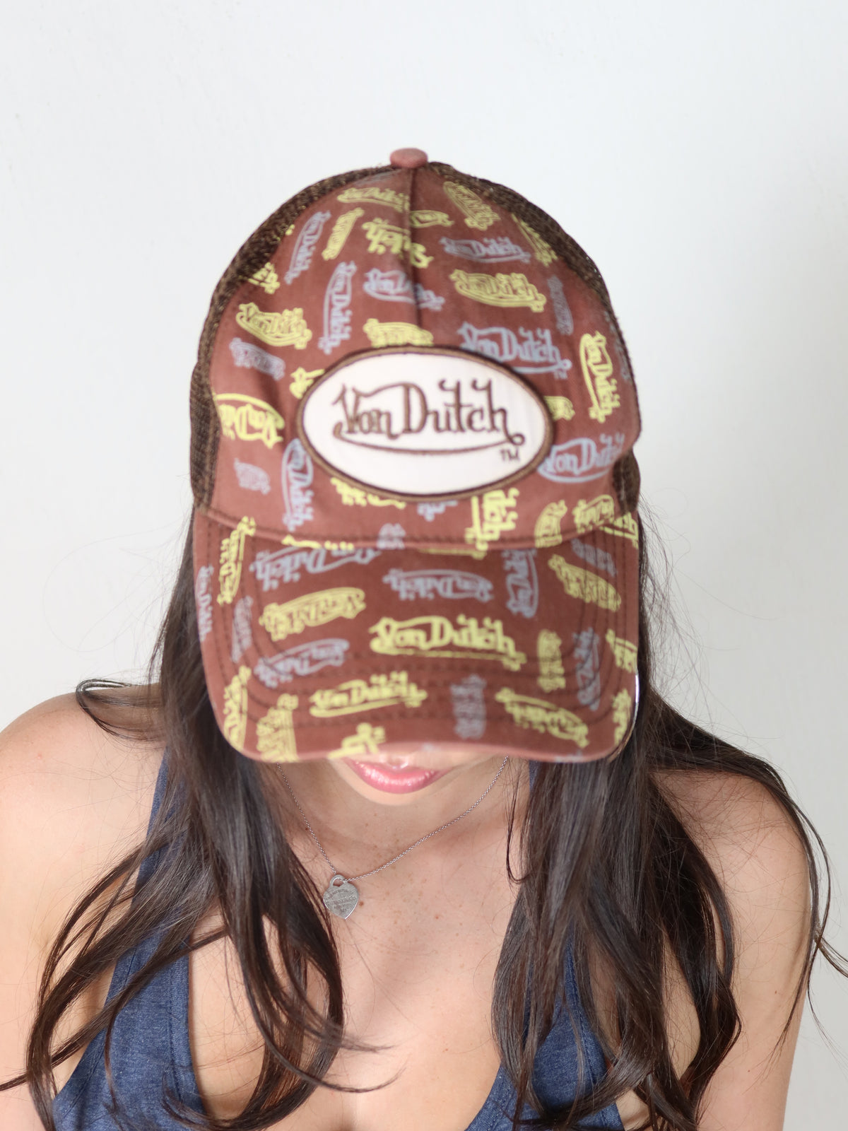 Von Dutch Brown Monogram Trucker Cap