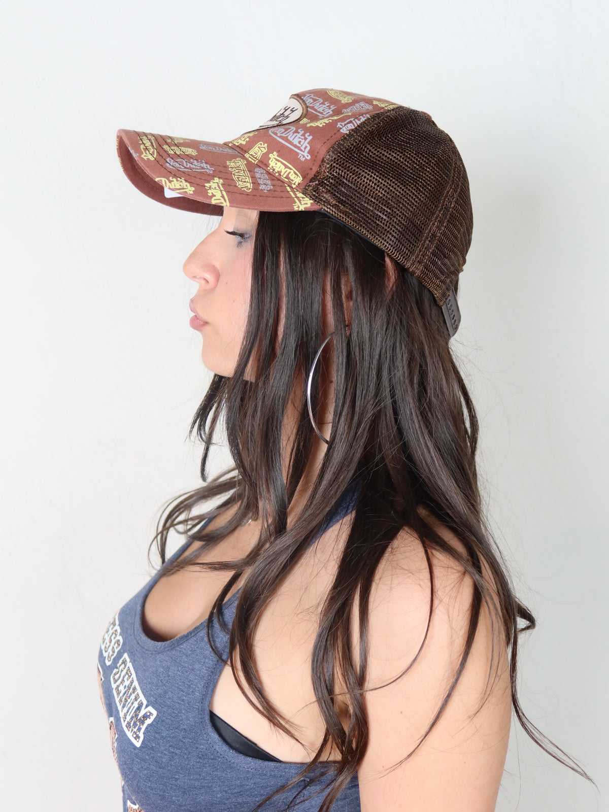 Von Dutch Brown Monogram Trucker Cap