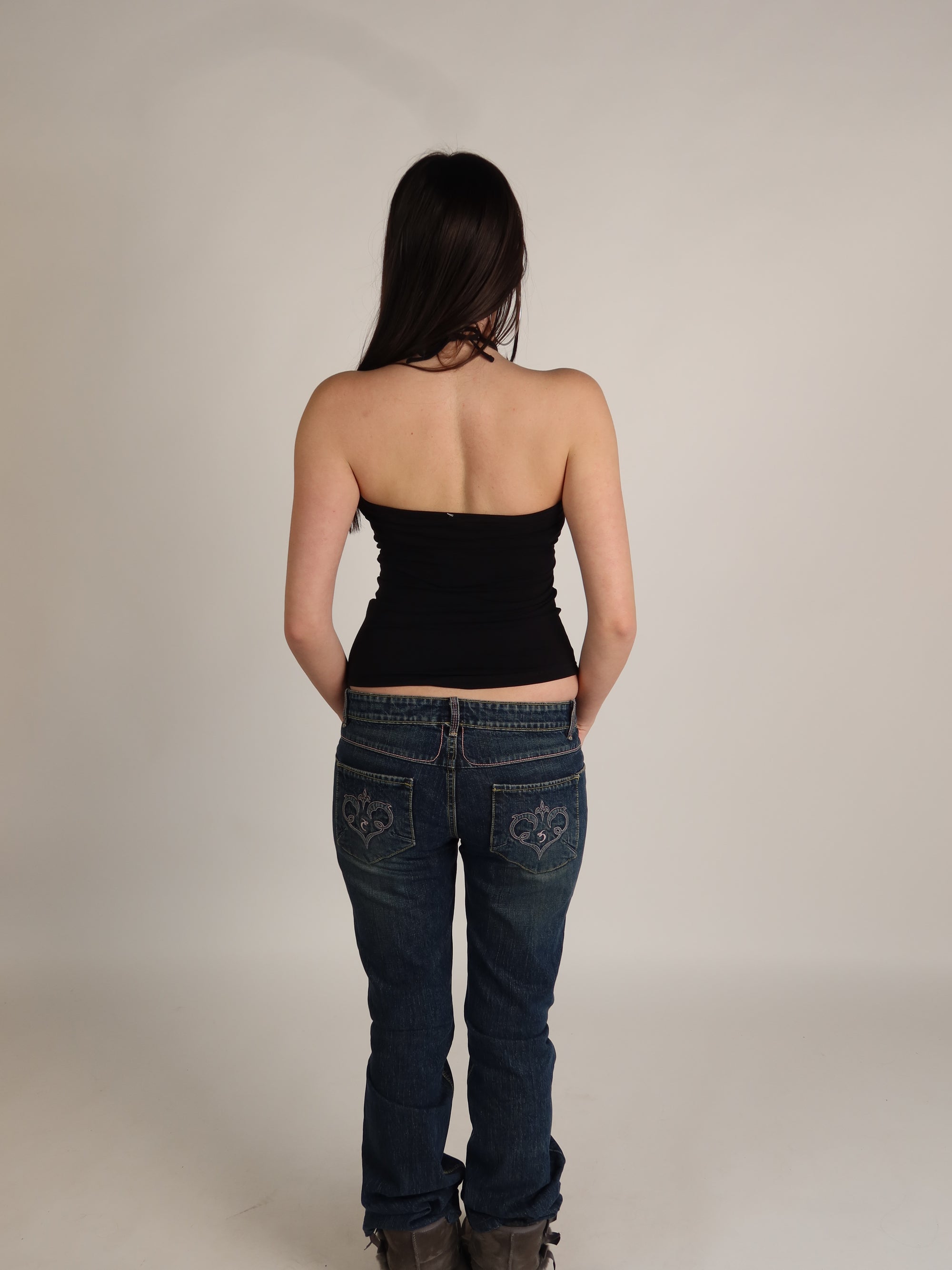 Southpole Black Halter Tube Top XS/S