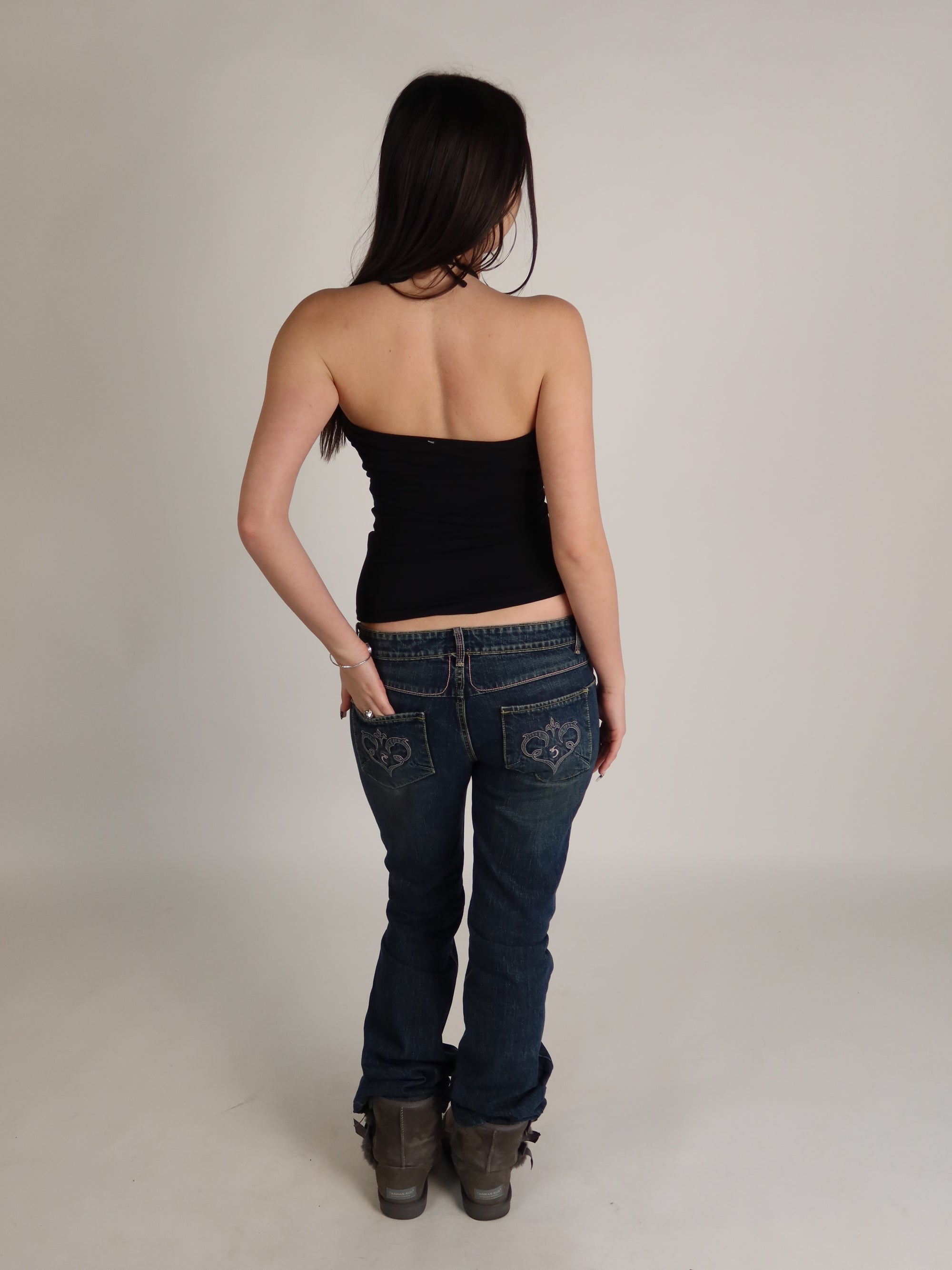 Southpole Black Halter Tube Top XS/S