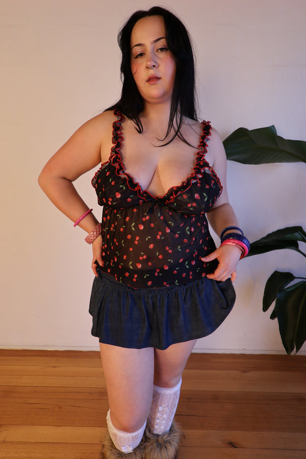 Y2K Frilly Cami L/XL