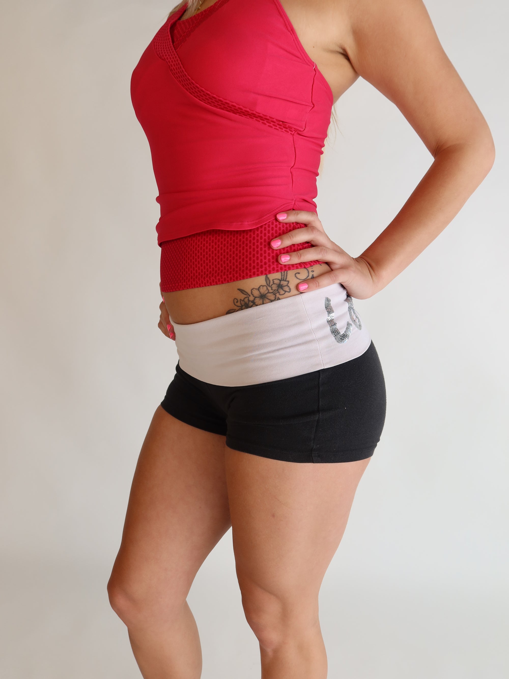 VS PINK Sequin Fold-Over Shorts S/M