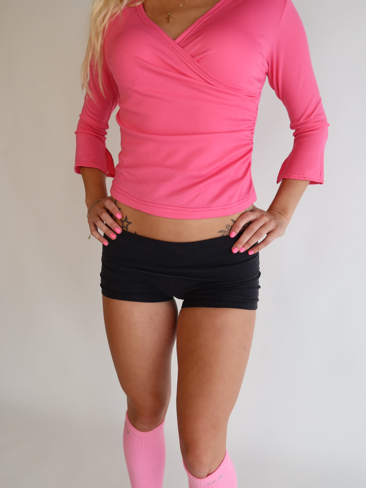 VS PINK Black 'Love Pink' Shorts S/M