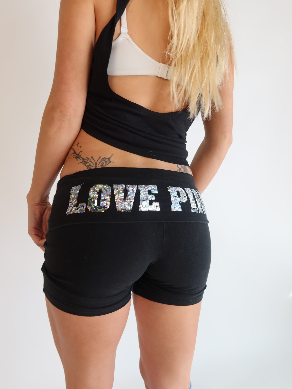 VS PINK Black Sequin Shorts S/M