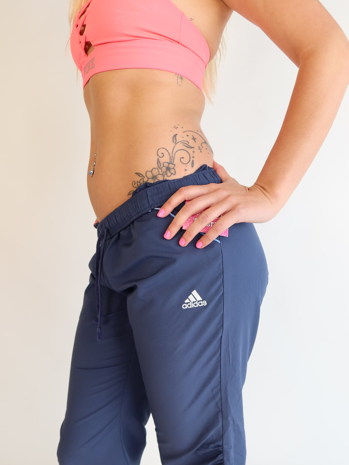 Adidas Navy Capri Track Pants S