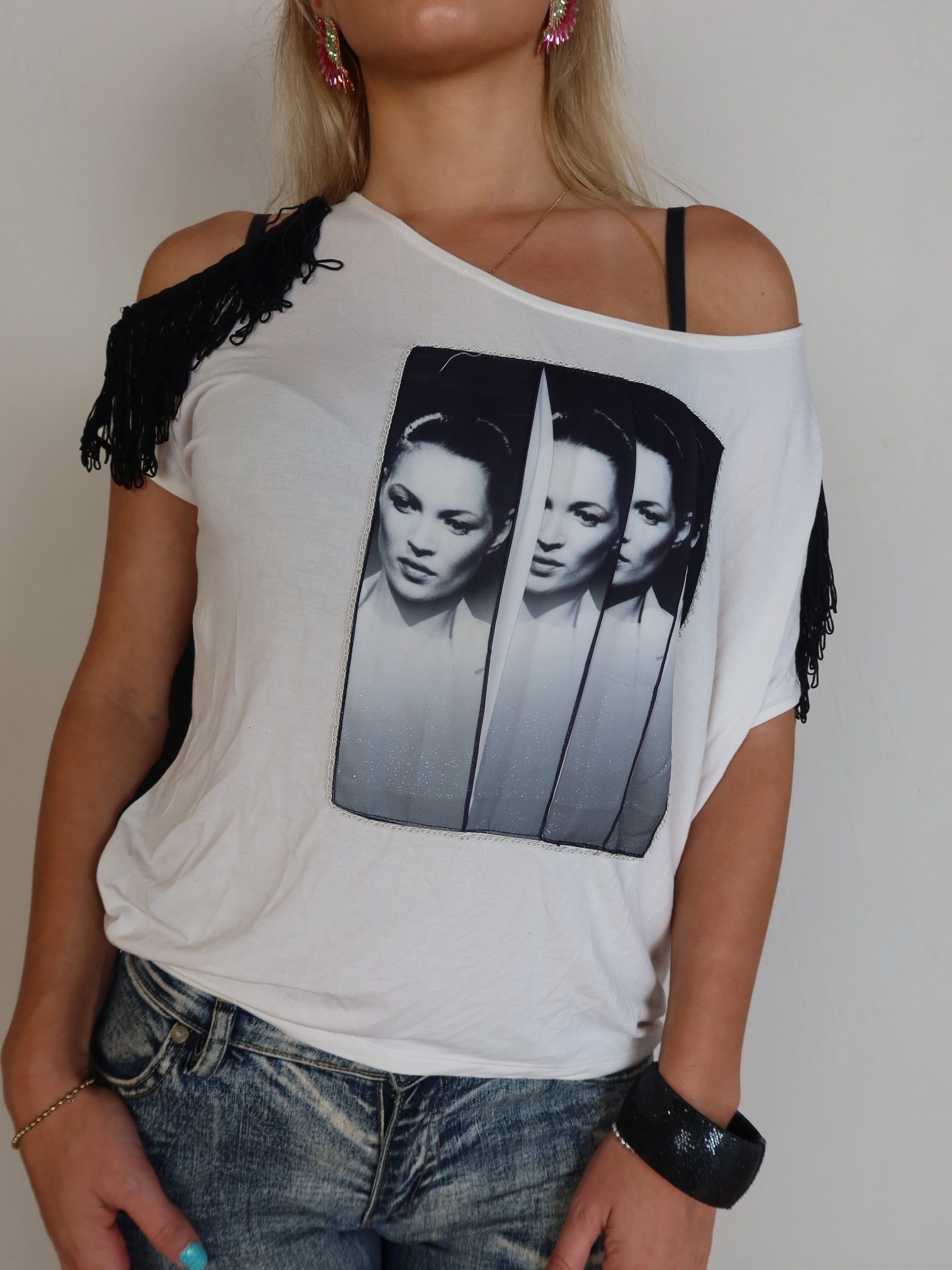 Kate Moss Fringe Top S/M