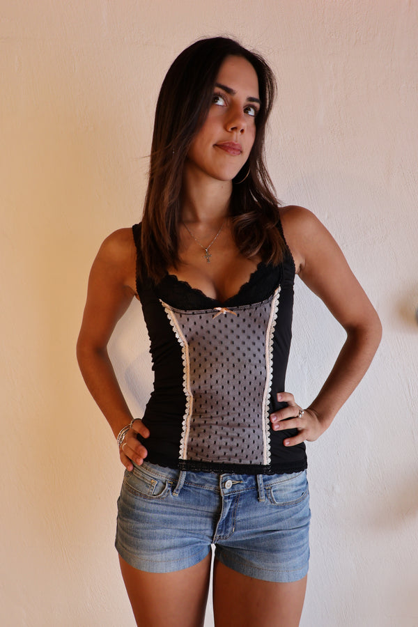 Mesh Corset Tank