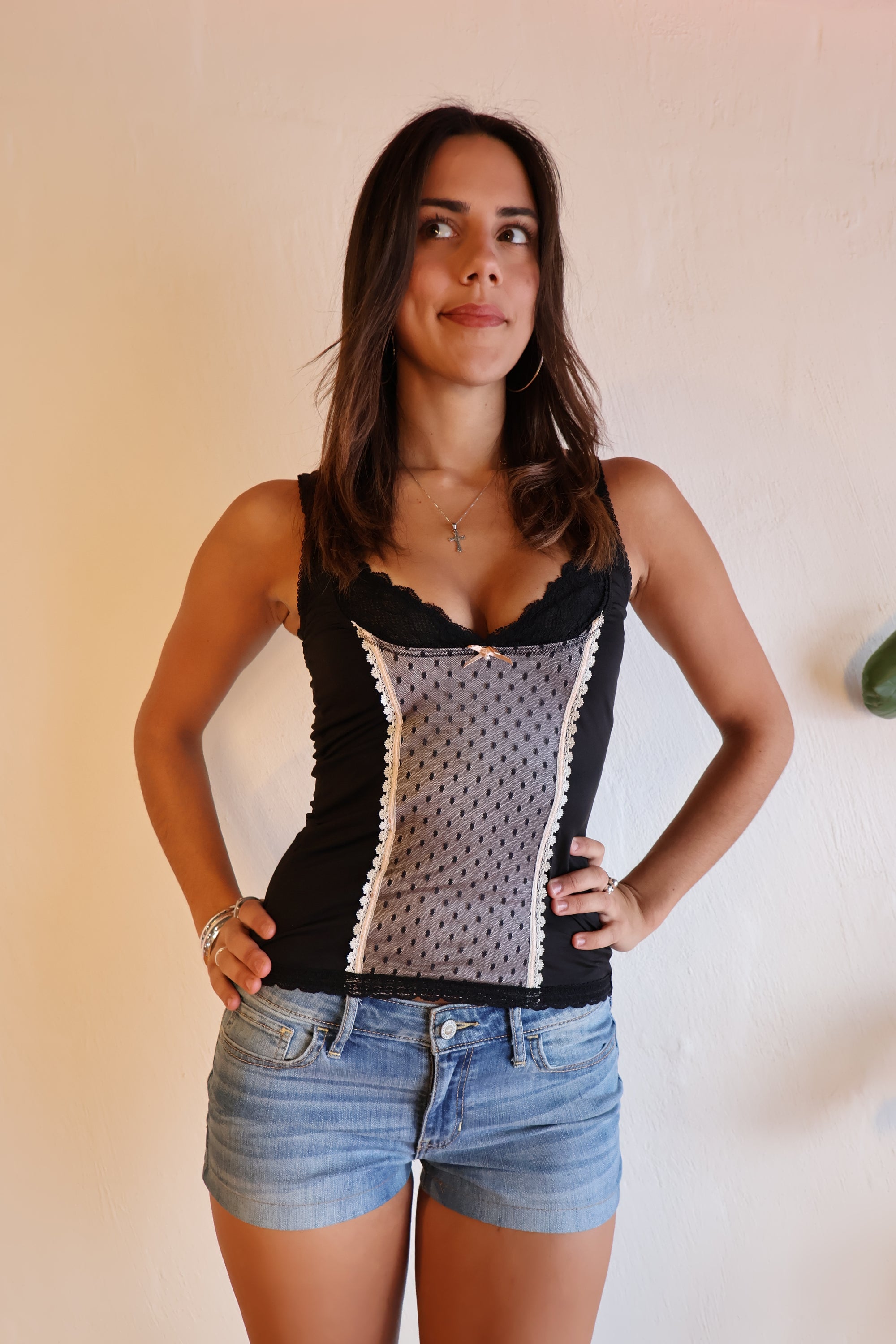 Mesh Corset Tank