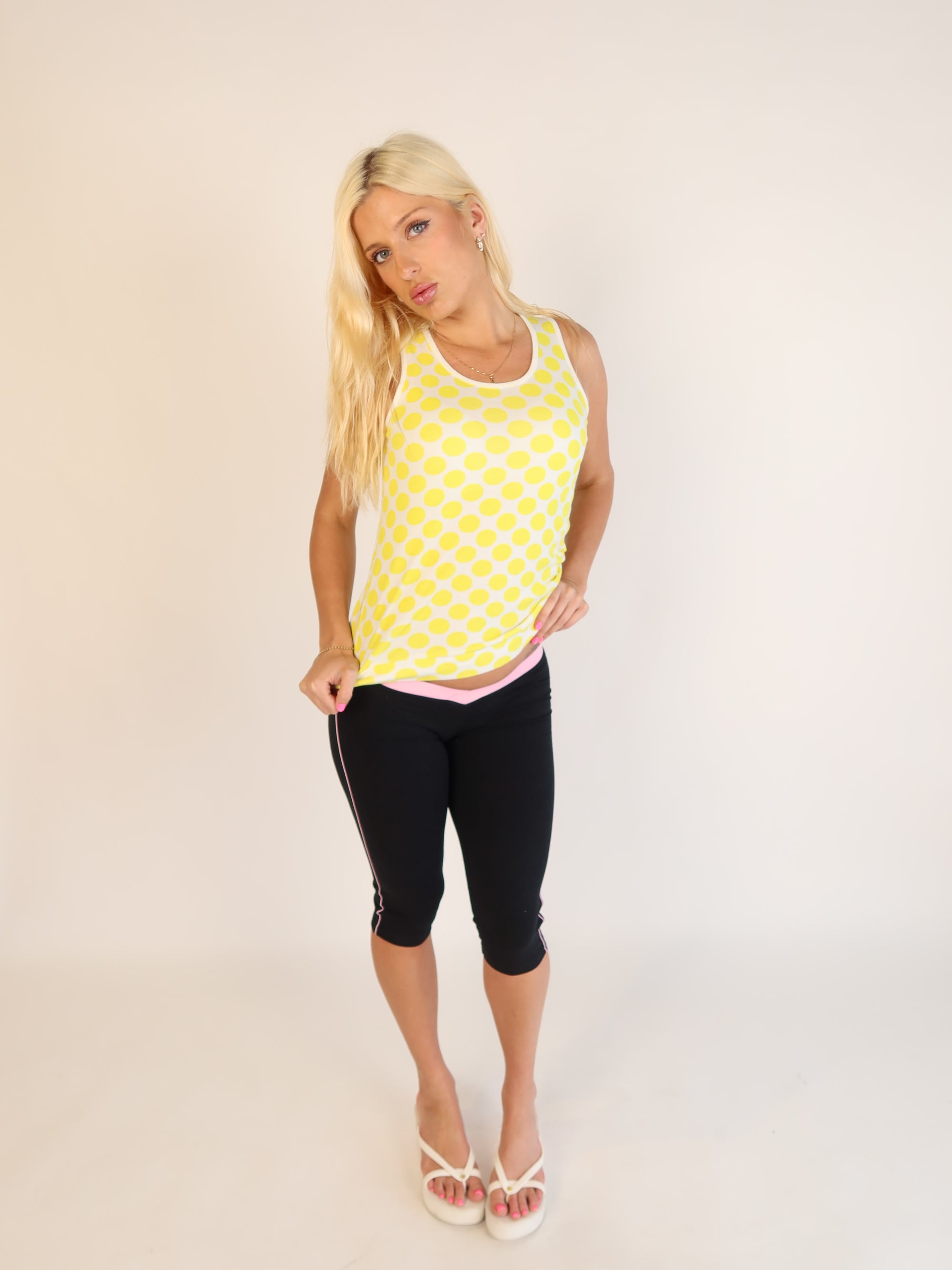 Polka Dot Cut-Out Tank S/M