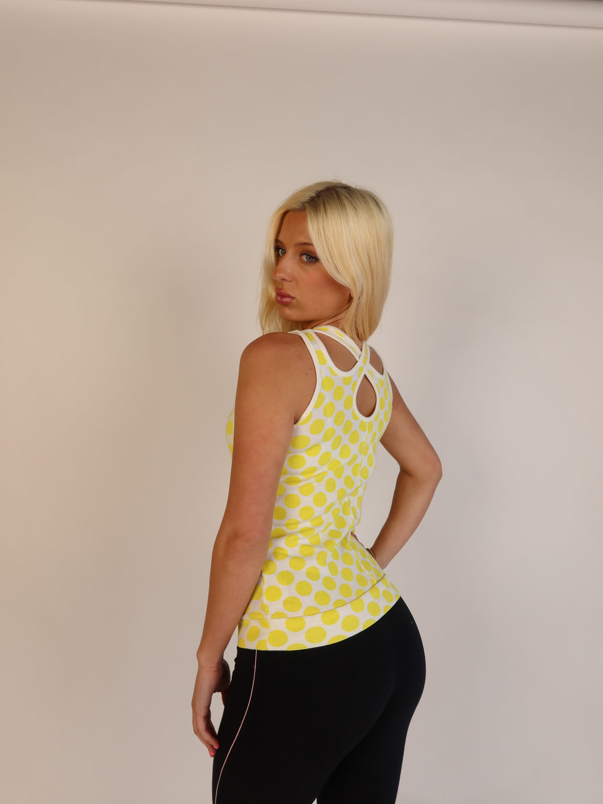 Polka Dot Cut-Out Tank S/M