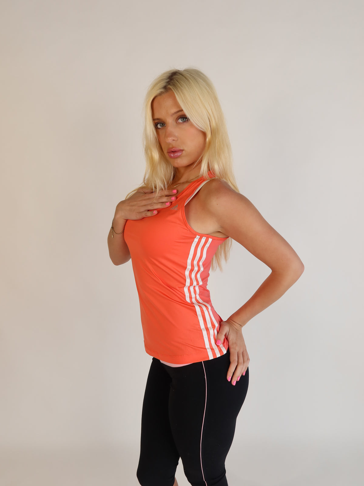 Adidas Coral Stripe Tank S/M
