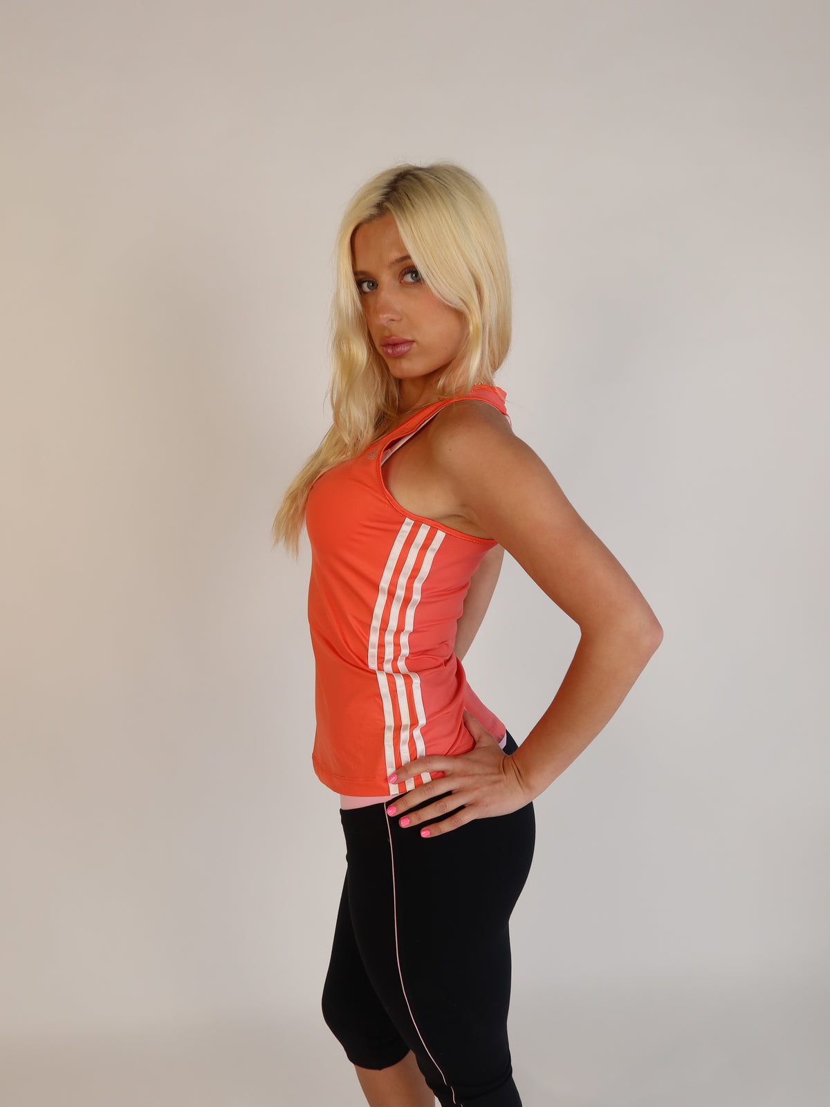 Adidas Coral Stripe Tank S/M