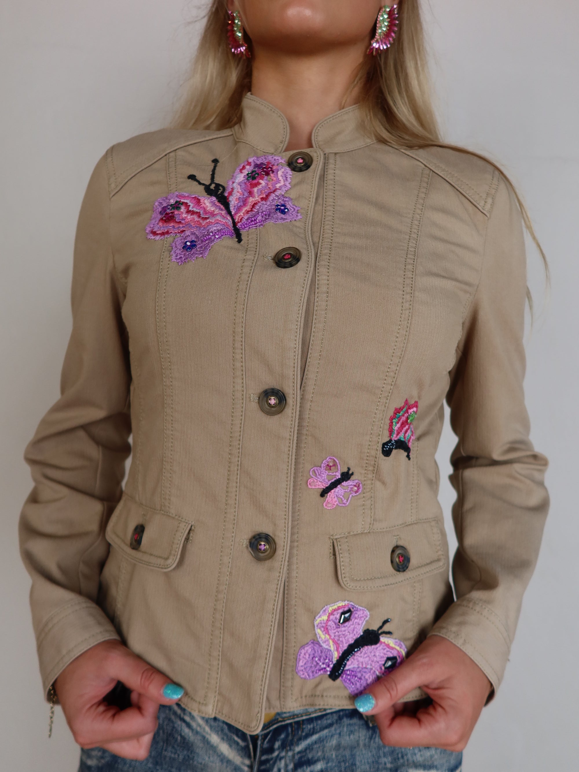 00s Embroided Butterfly Jacket