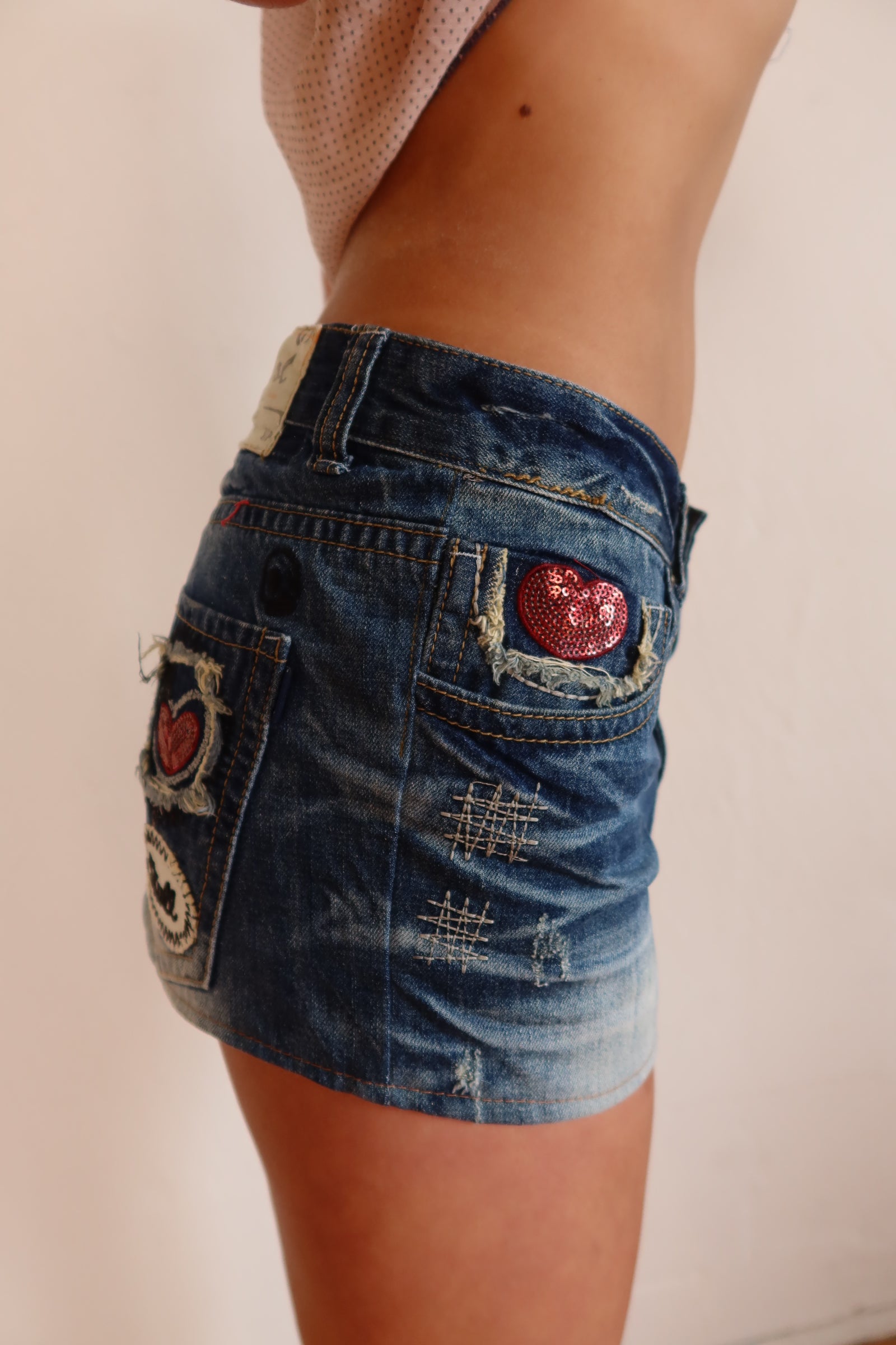 Y2k Denim Mini Skirt XS